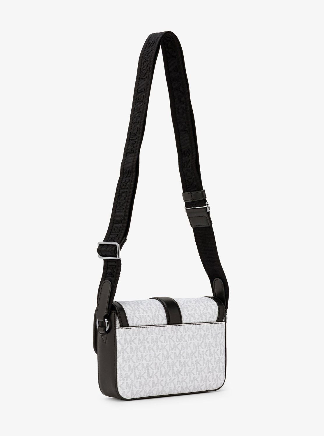  Michael Kors Hudson Signature Logo Crossbody Bag - White 
