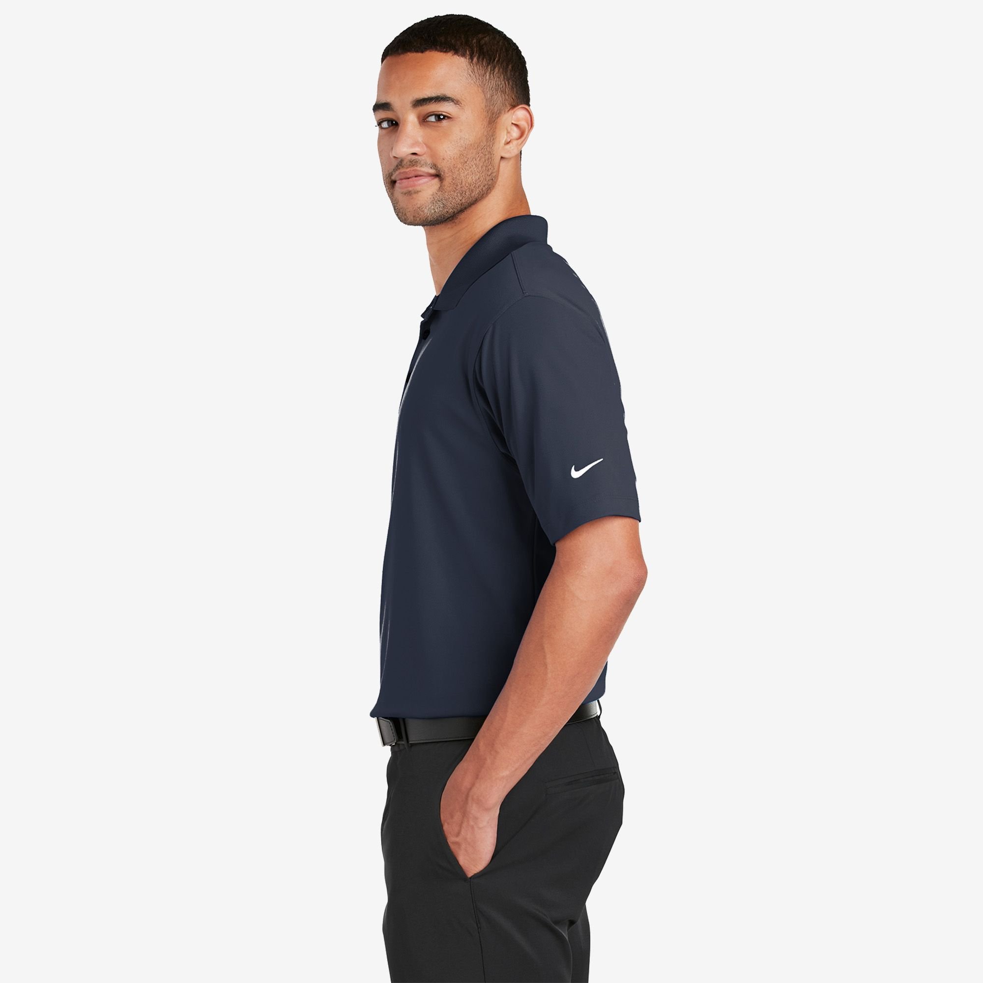  Nike Dri-FIT Micro Pique Golf Polo - Navy 