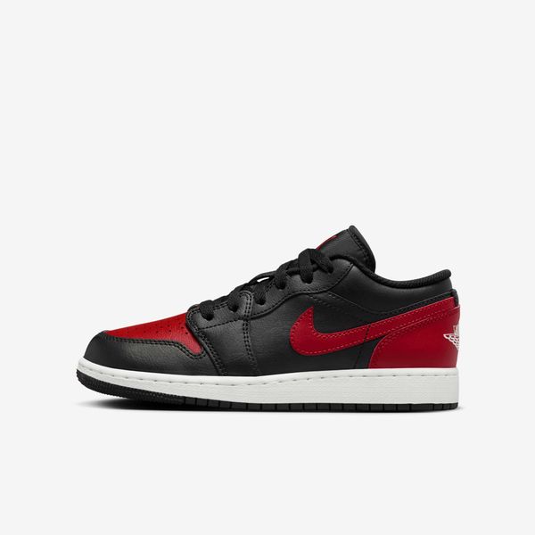  Air Jordan 1 Low GS - Black / Red 