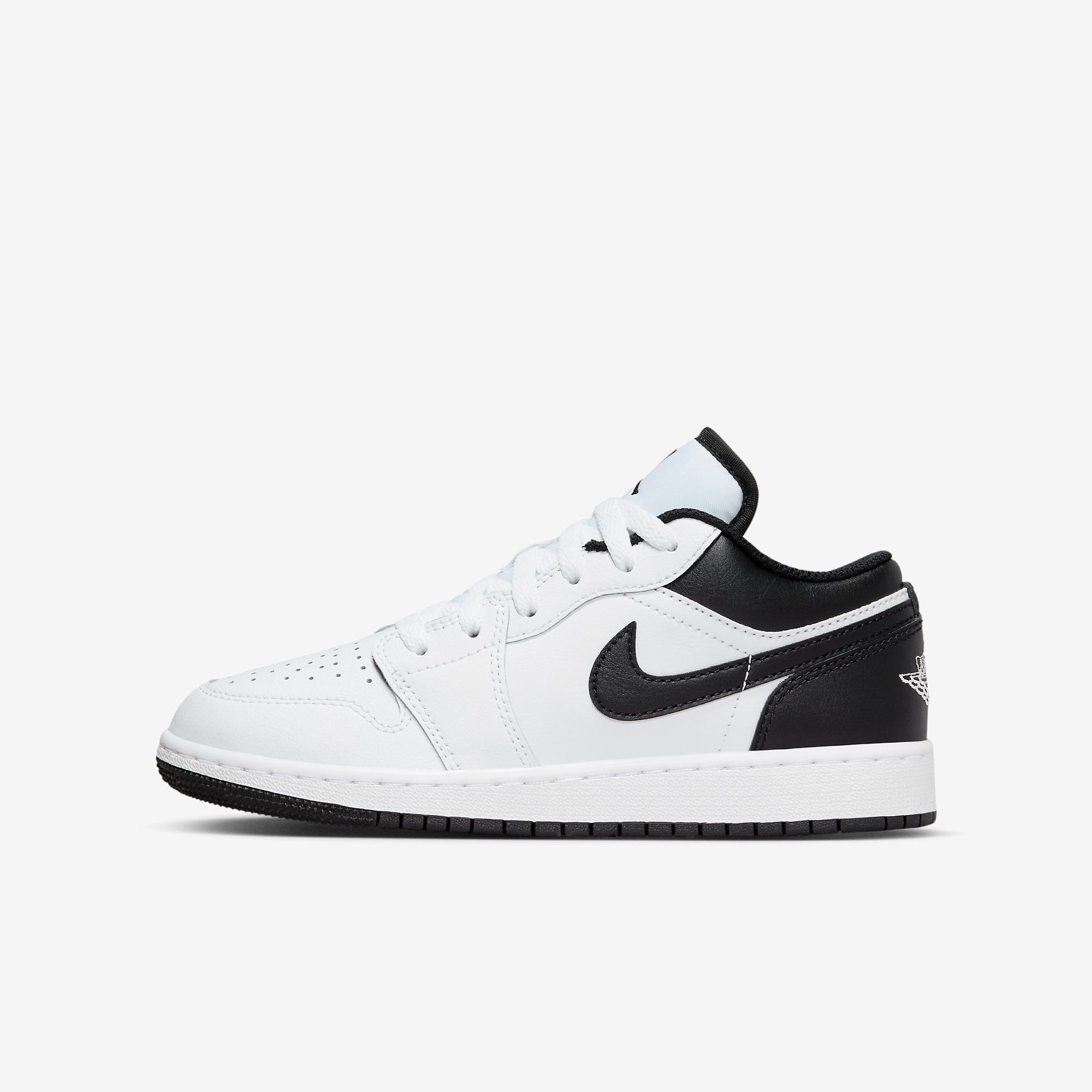  Air Jordan 1 Low GS - White / Black 