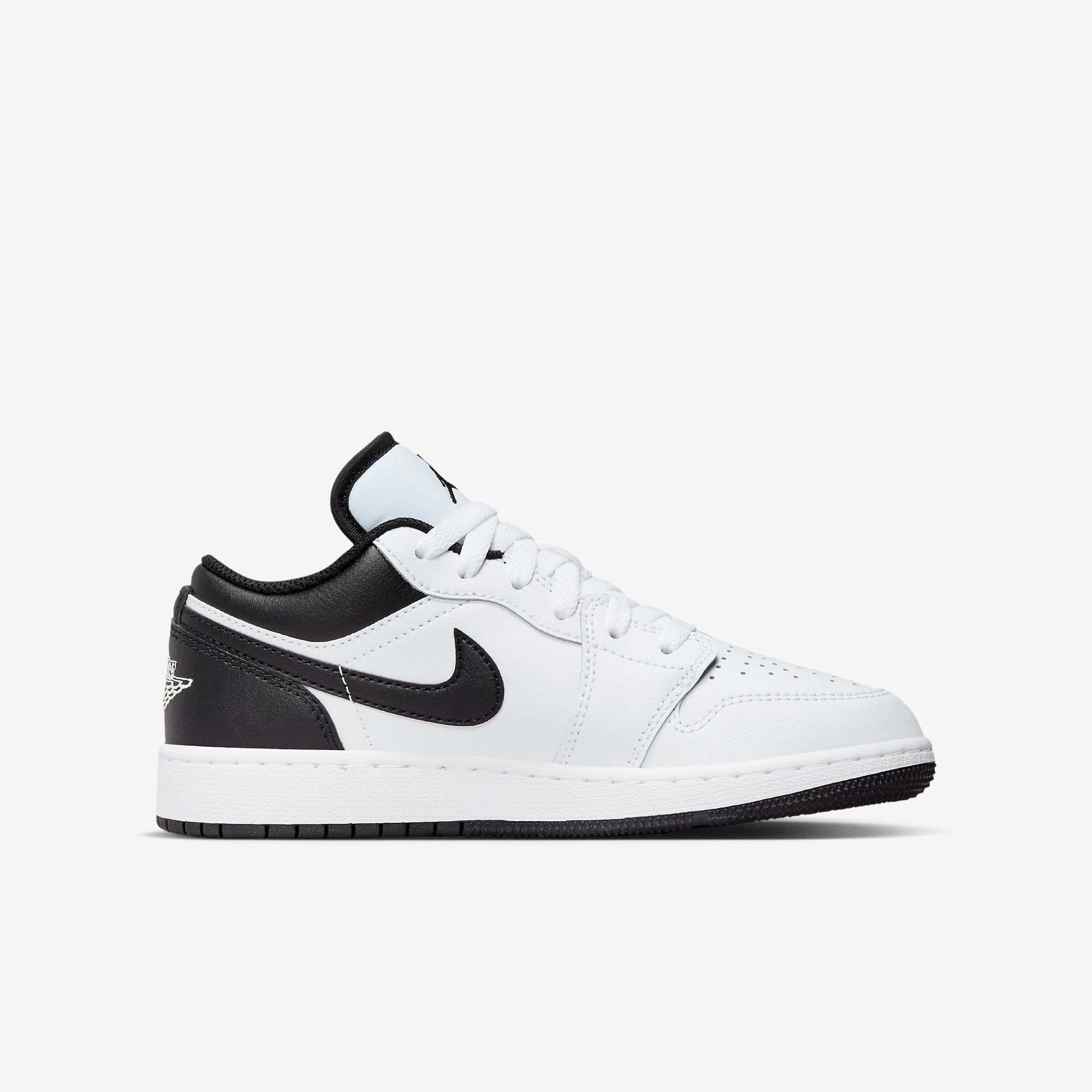  Air Jordan 1 Low GS - White / Black 