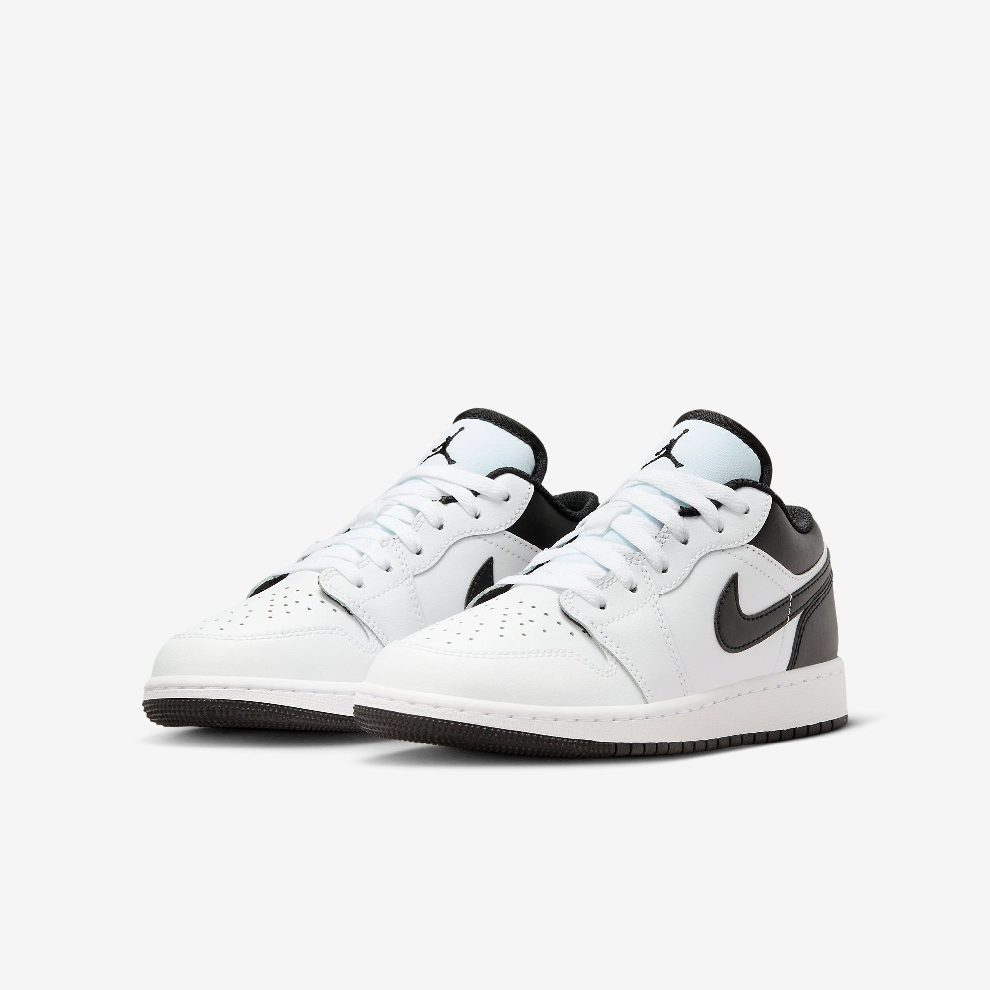  Air Jordan 1 Low GS - White / Black 