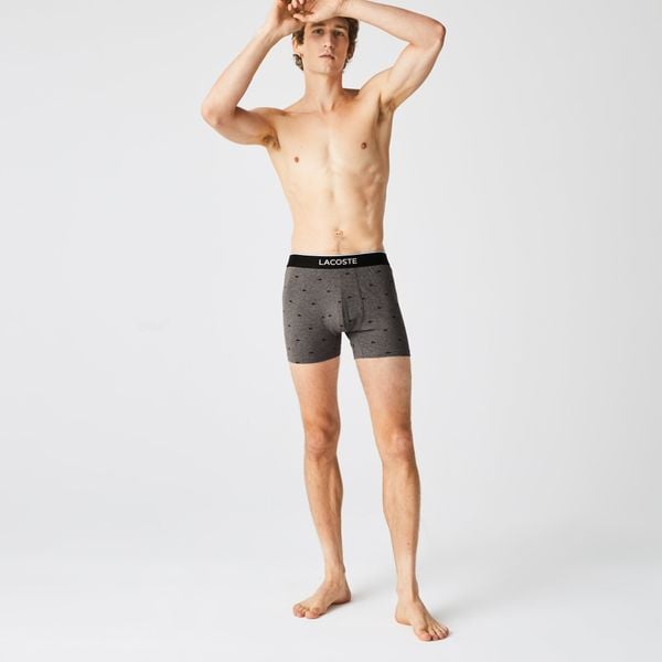  Lacoste Branded Waist Long Stretch Cotton Boxer Brief (1 quần) 