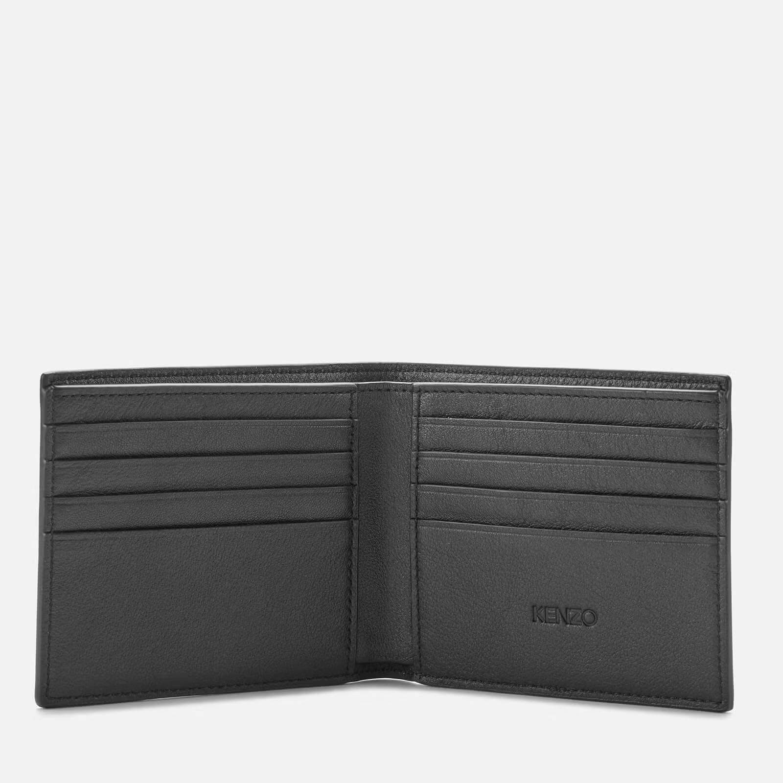 KENZO Kampus Tiger Foldable Leather Wallet Black Online Sneaker Store