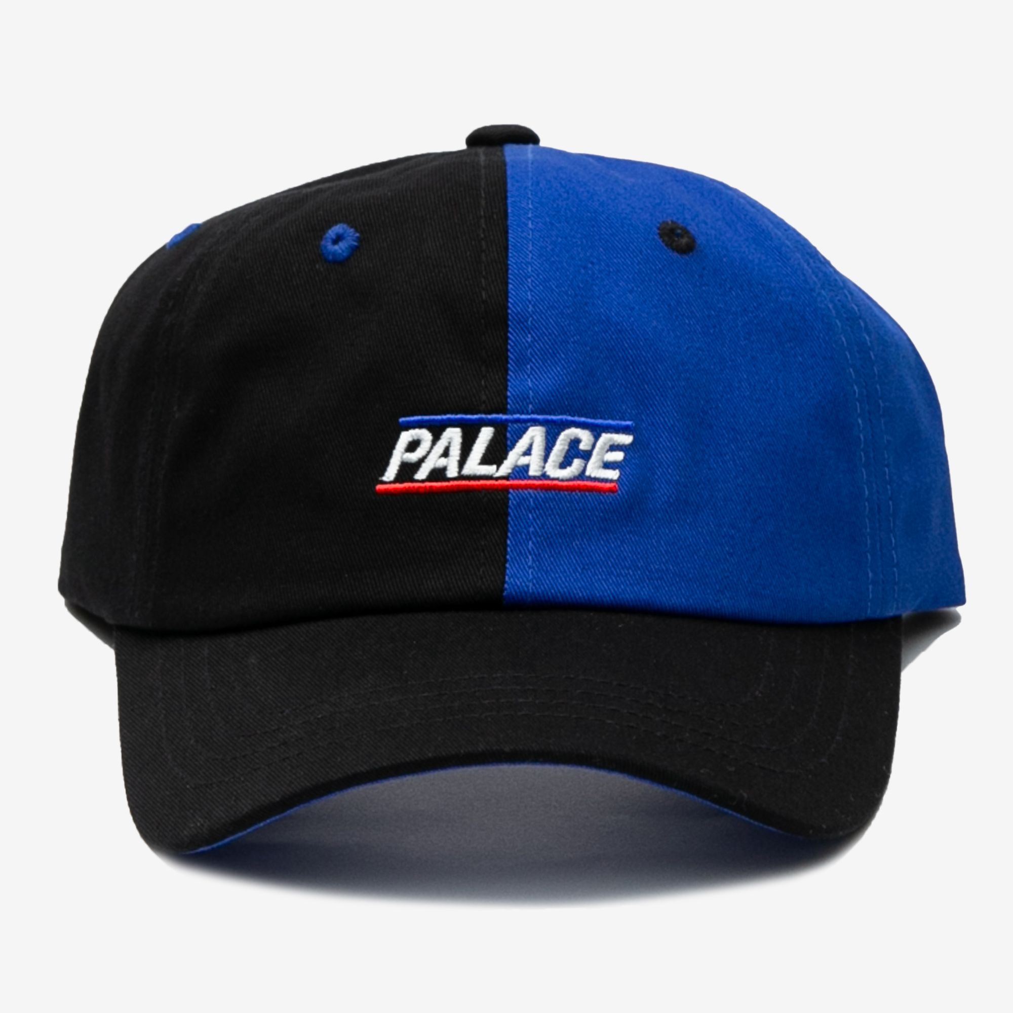  Palace Basically A Split 6-Panel Hat - Black/Blue 