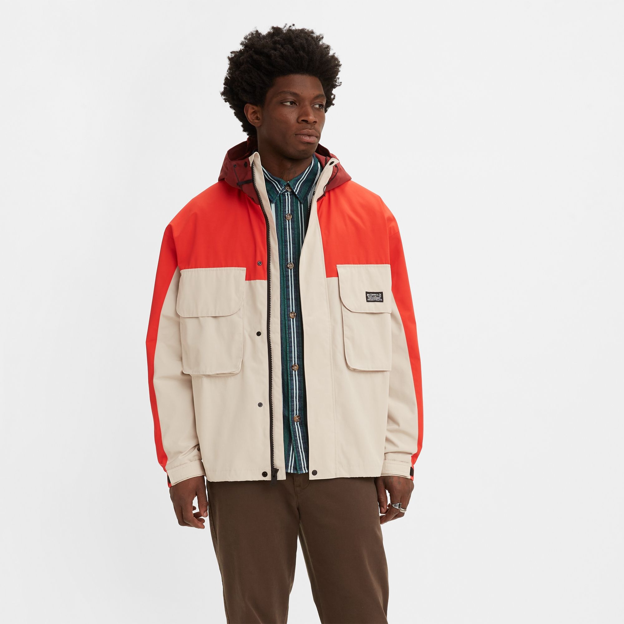  Levi's Bartlett Utility Jacket - Cream / Red 