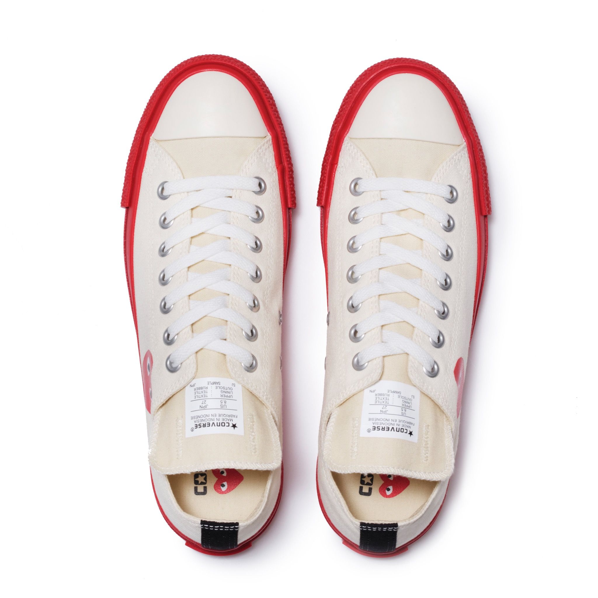  Comme des Garcons PLAY x Converse Chuck Taylor Low - Off White / Red 