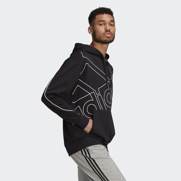  adidas Giant Logo Hoodie - Black 
