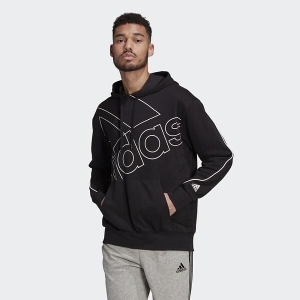  adidas Giant Logo Hoodie - Black 