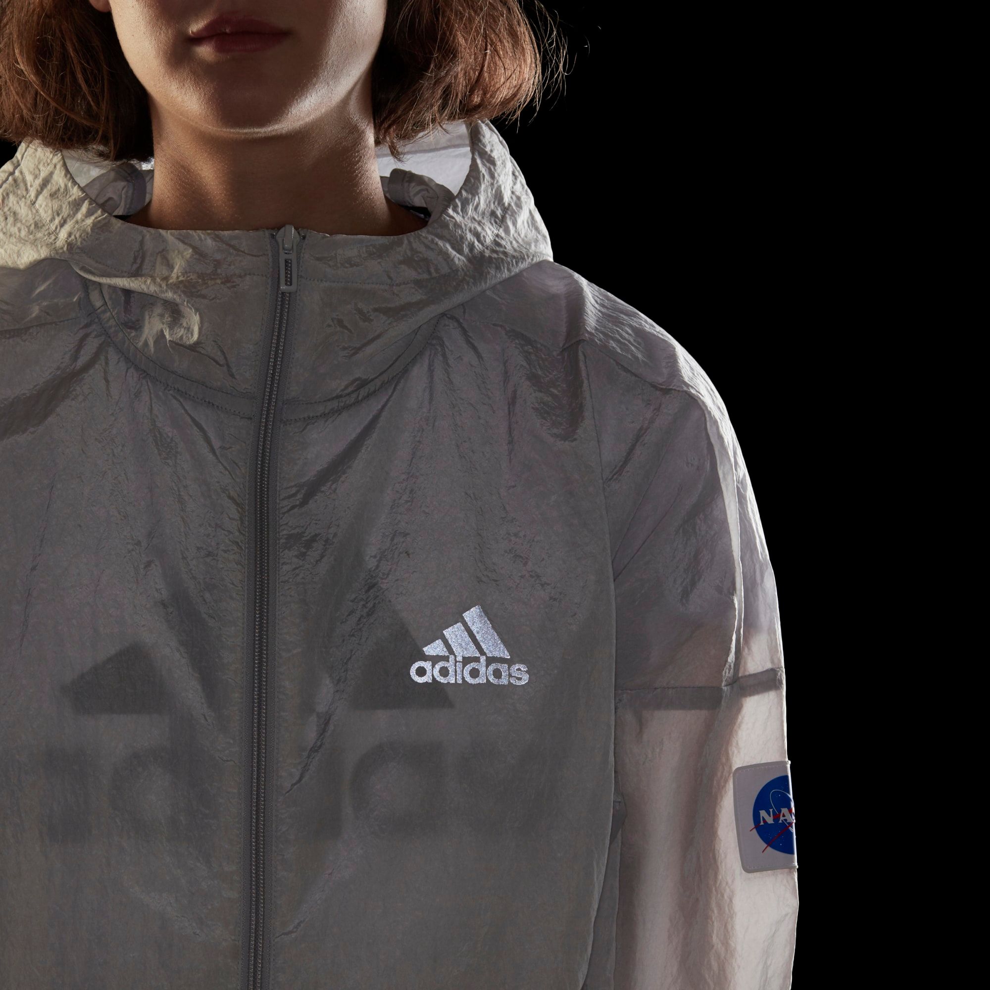  adidas Sportswear Crop Windbreaker - Grey Two 