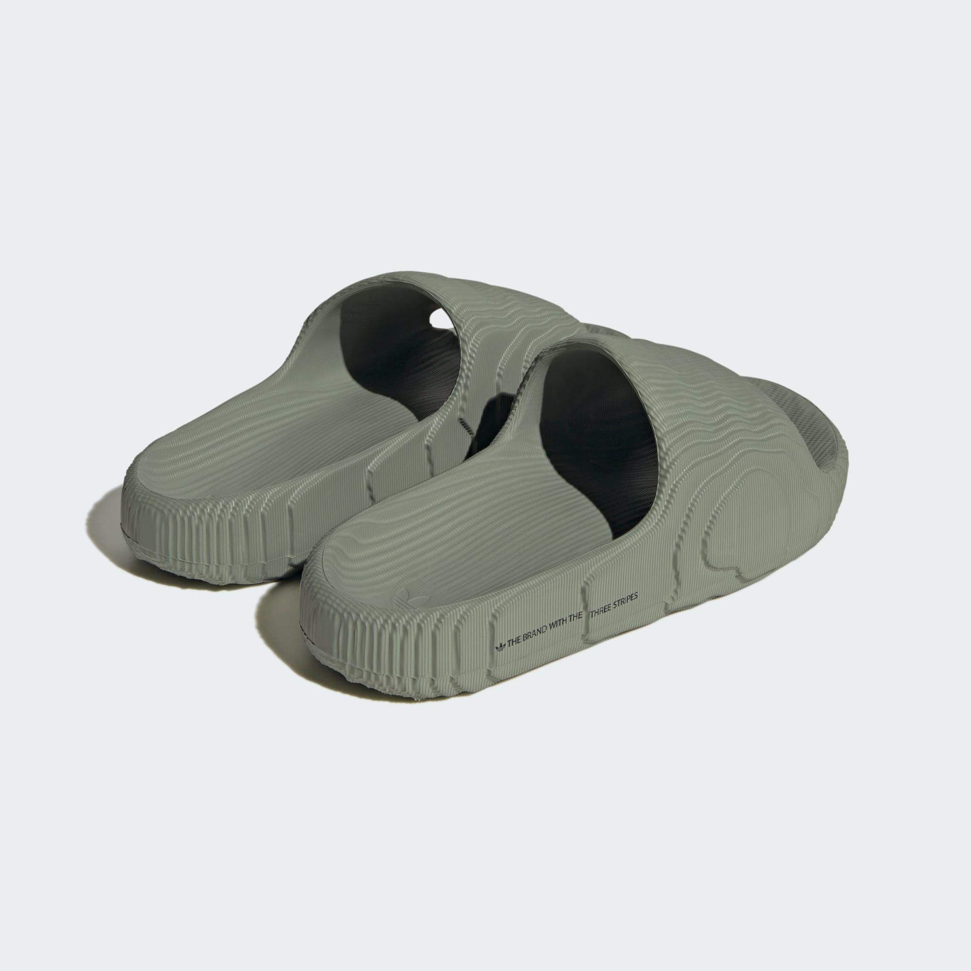  adidas Adilette 22 Slides - Silver Green 