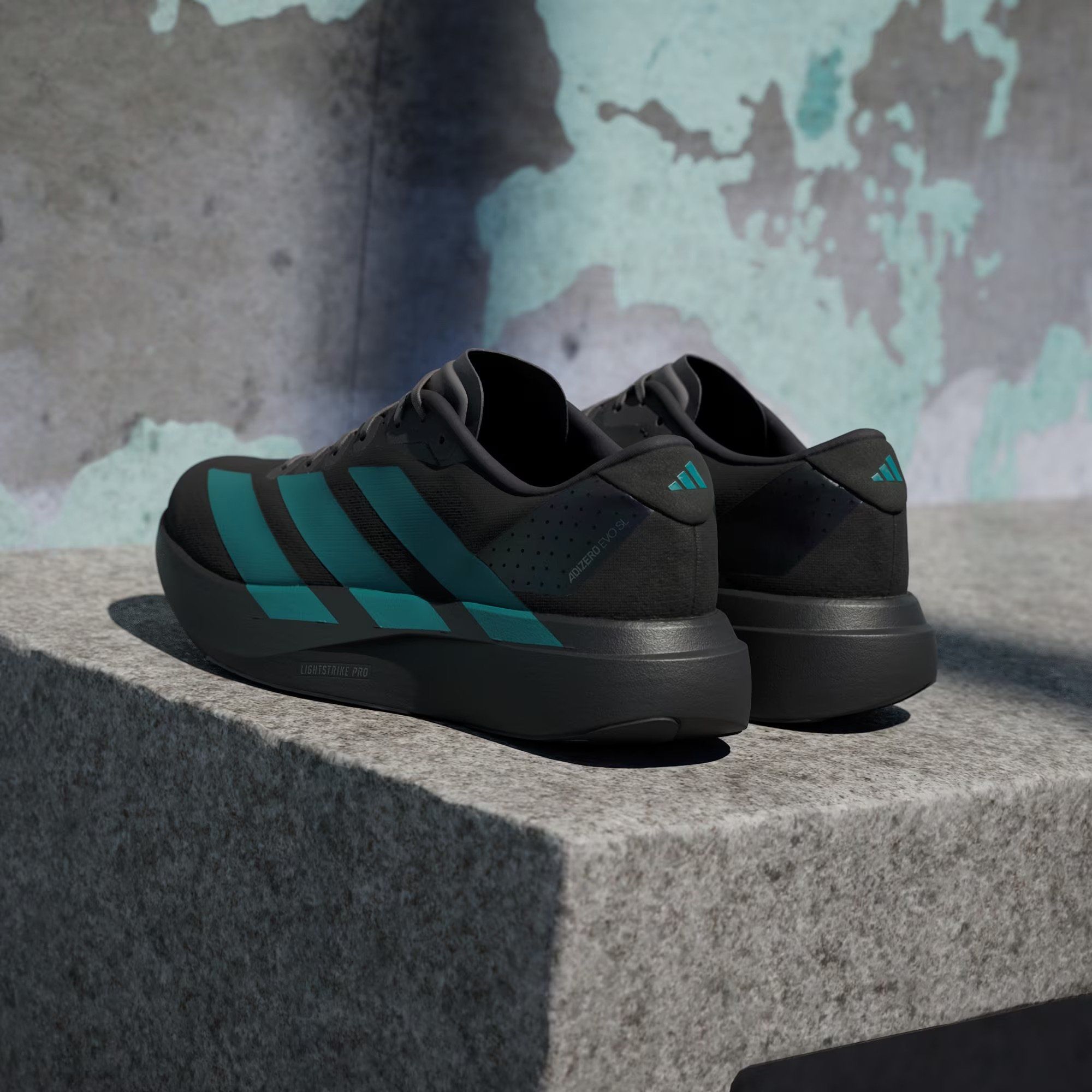  adidas Adizero EVO SL - Core Black / Pure Teal 