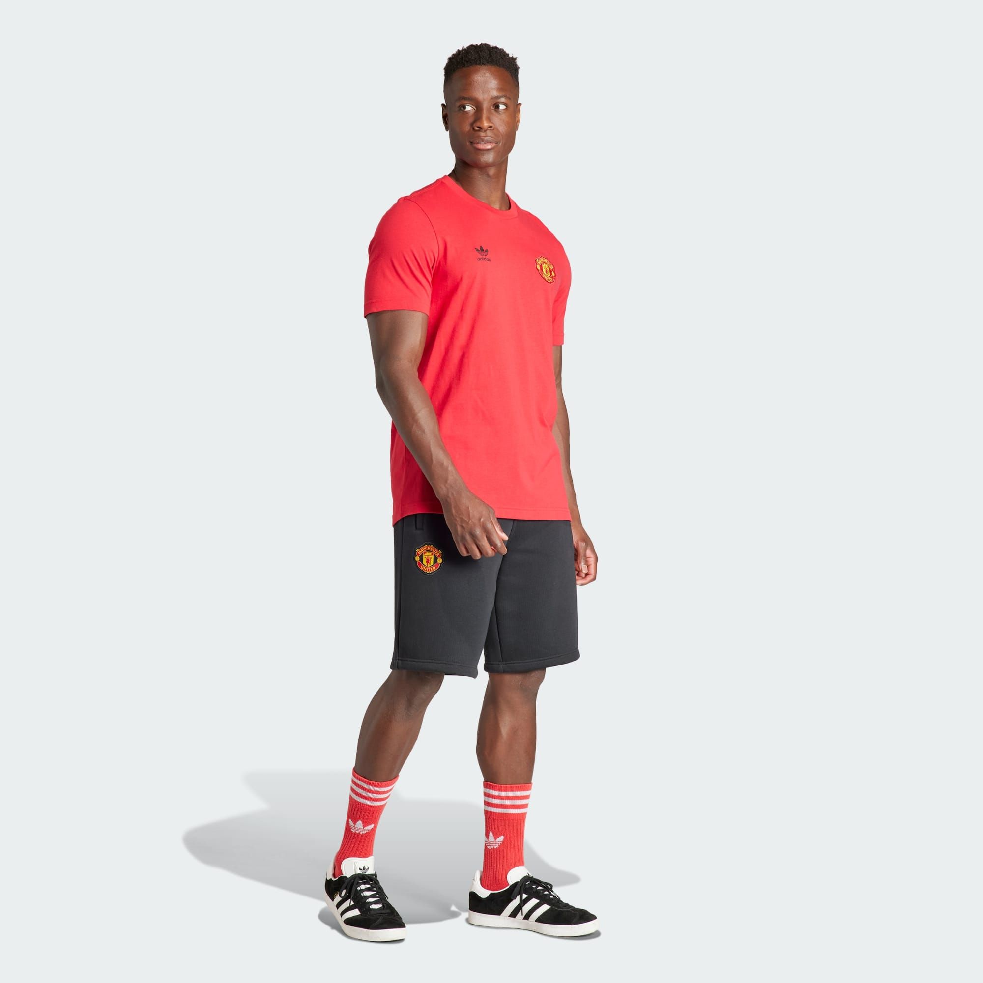  adidas Manchester United Essentials Trefoil Tee - Red 