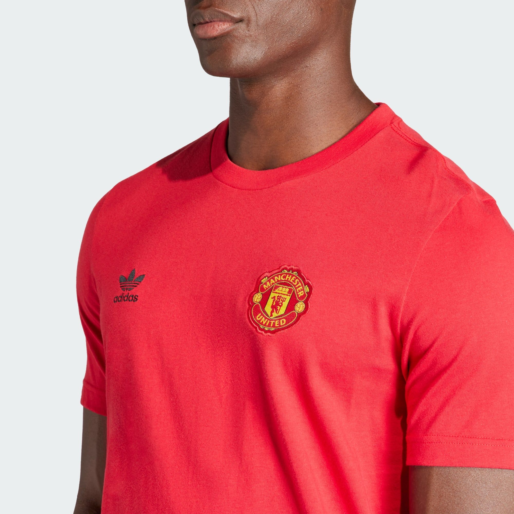  adidas Manchester United Essentials Trefoil Tee - Red 