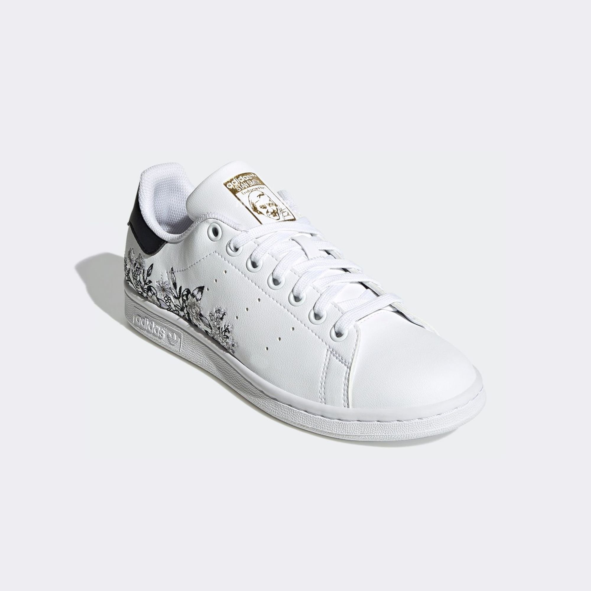 adidas Stan Smith - White/Black Floral – Online Sneaker Store