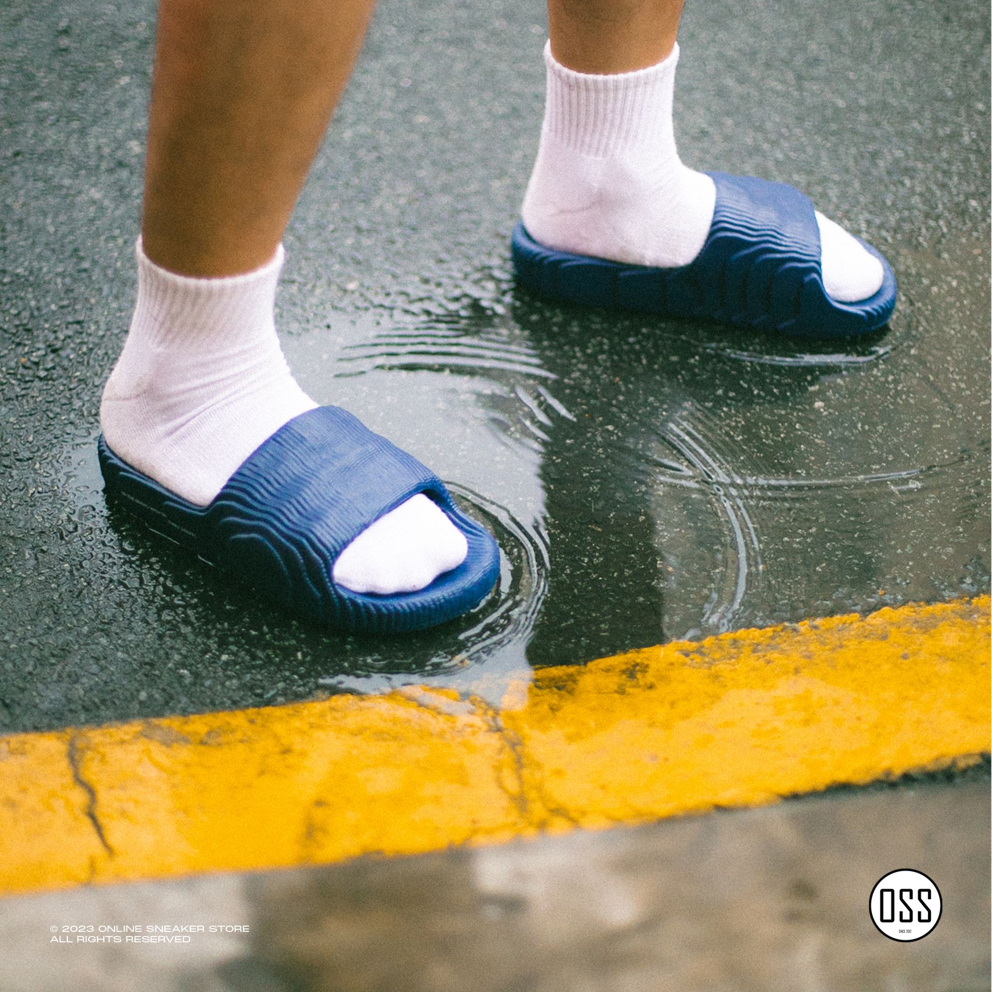  adidas Adilette 22 Slides - Dark Blue 