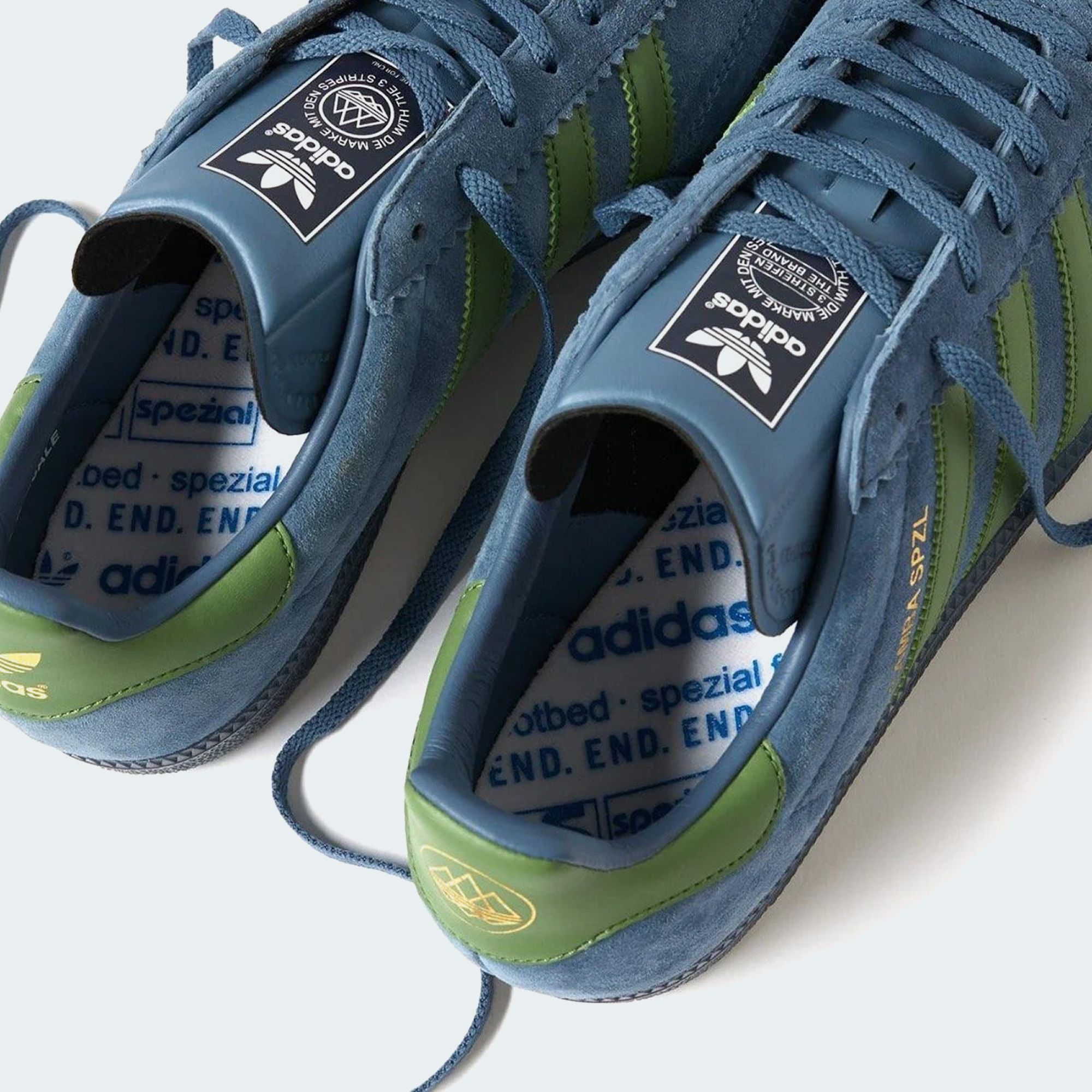 新品 ADIDAS×END. SAMBA DECO SPZL ブルー 26.5 END. x Adidas SPZL Samba Deco Sneaker \u0027By the Sea\u0027 in Dark Blue adidas