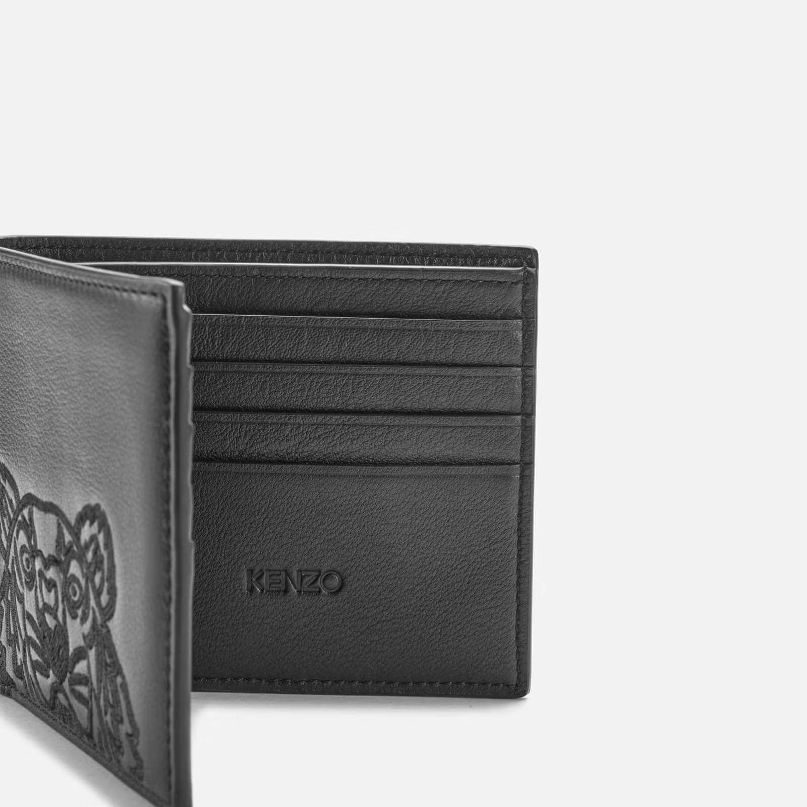KENZO Kampus Tiger Foldable Leather Wallet Black Online Sneaker Store