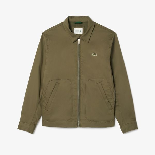  Lacoste Water-Repellent Lightweight Twill Jacket - Green 