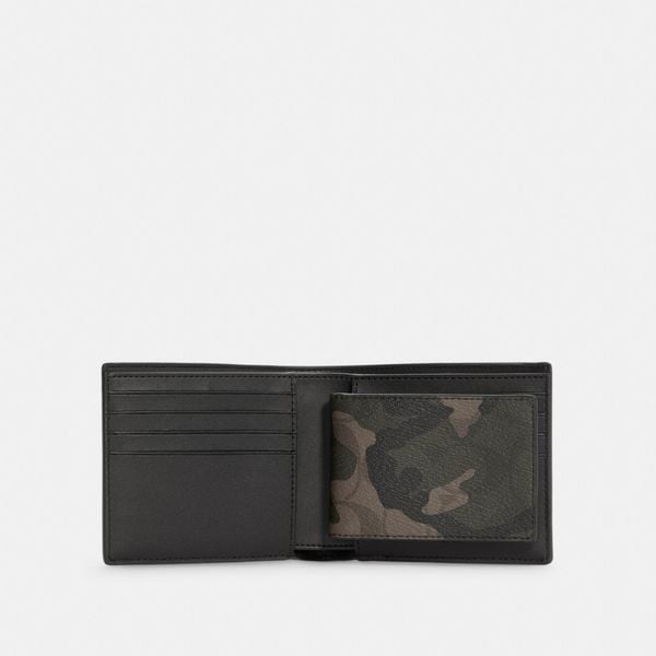  Coach 3 In 1 Wallet In Signature Canvas With Camo Print 