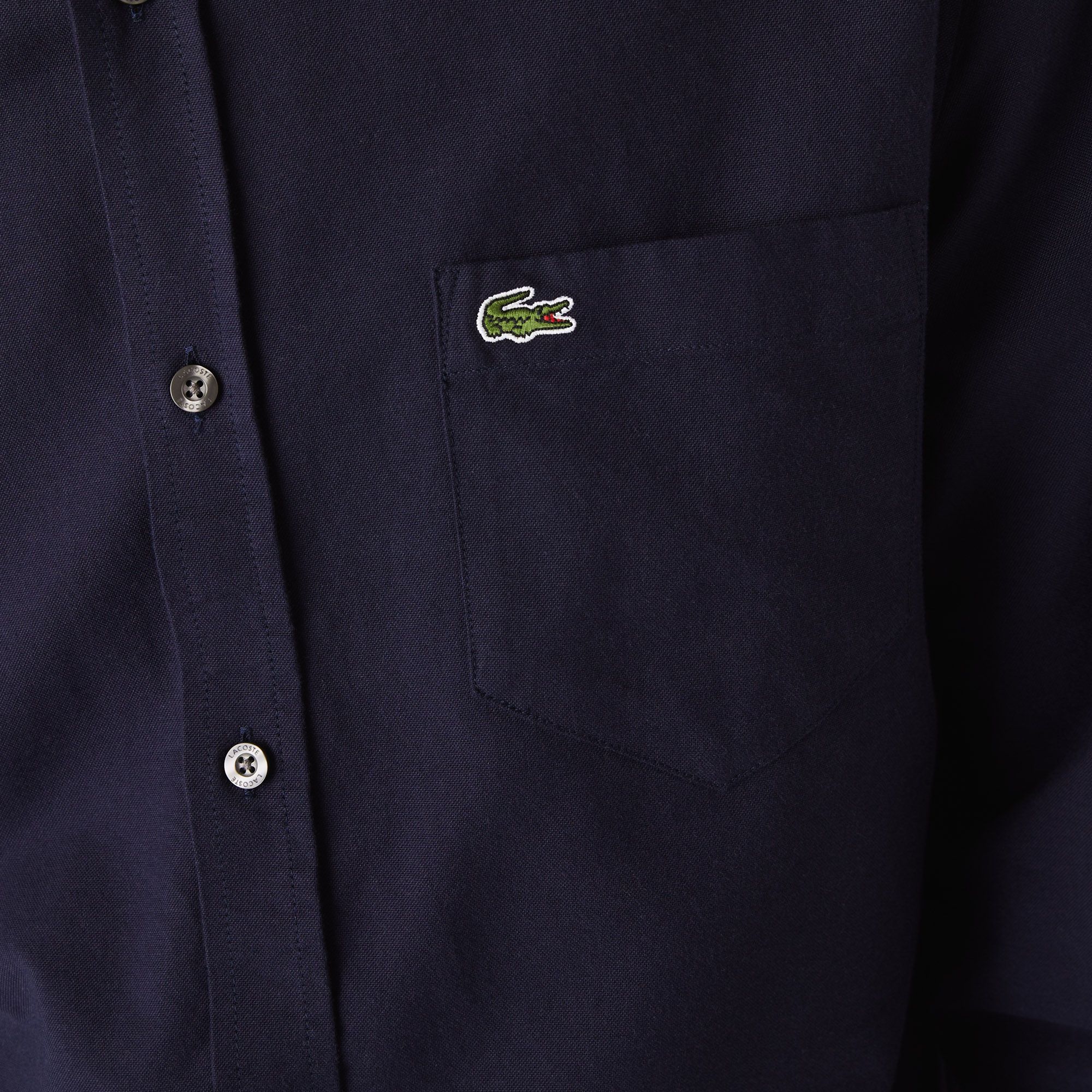  Lacoste Oxford Cotton Shirt - Dark Navy (Regular) 
