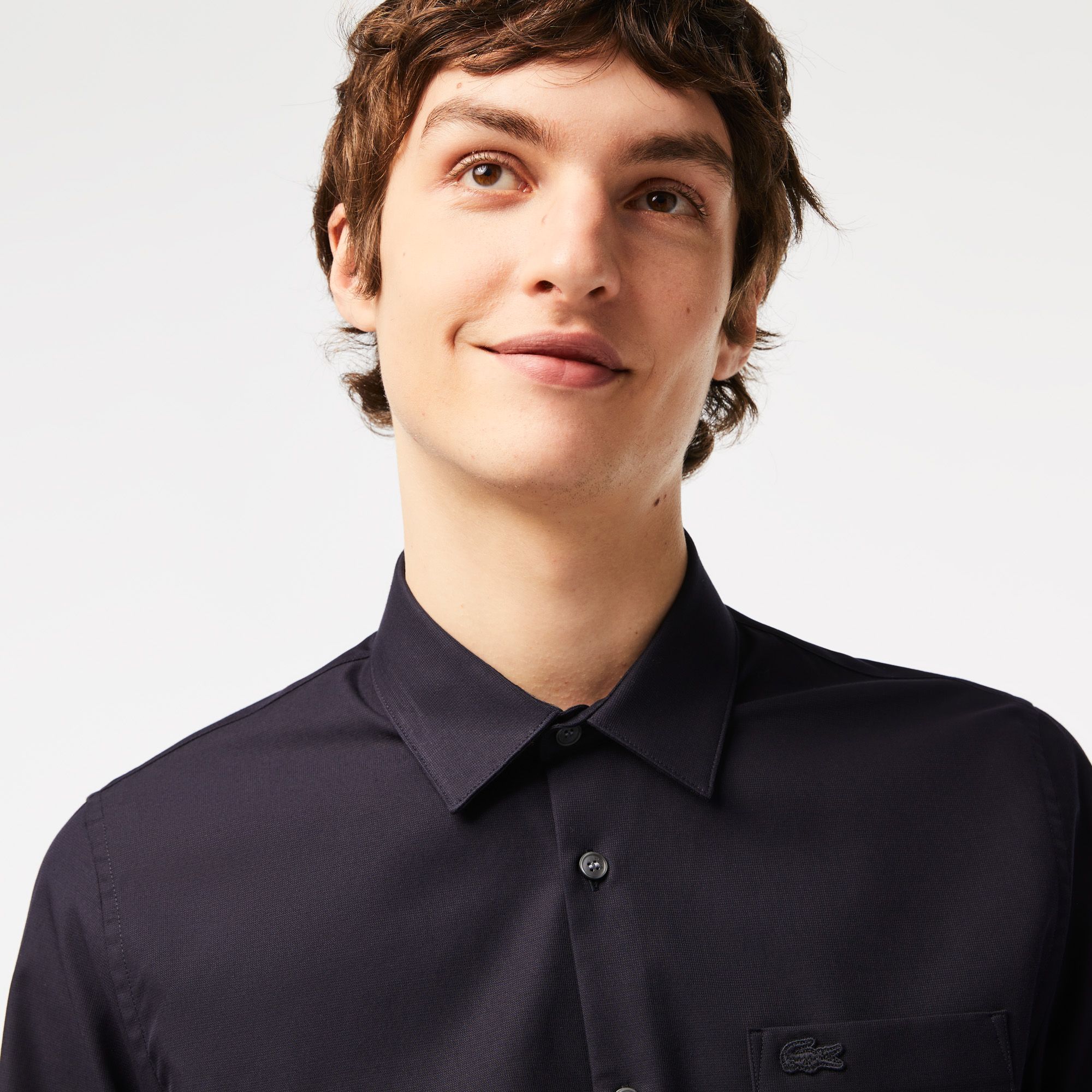  Lacoste Regular Fit Solid Cotton Shirt - Black 