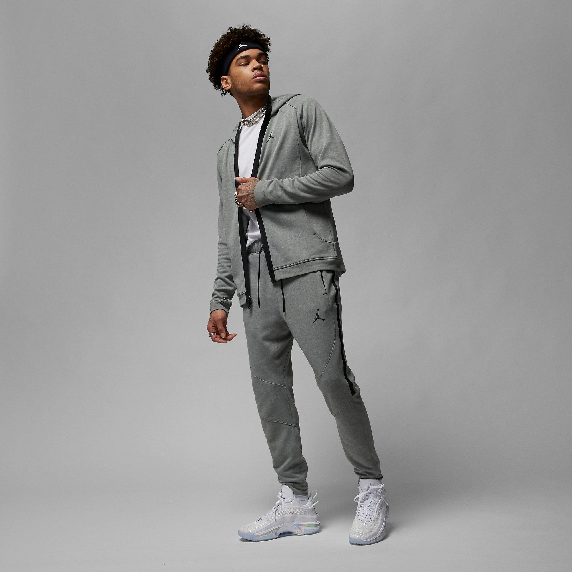  Jordan Dri-FIT Sport Air Fleece Trousers - Dark Grey Heather 