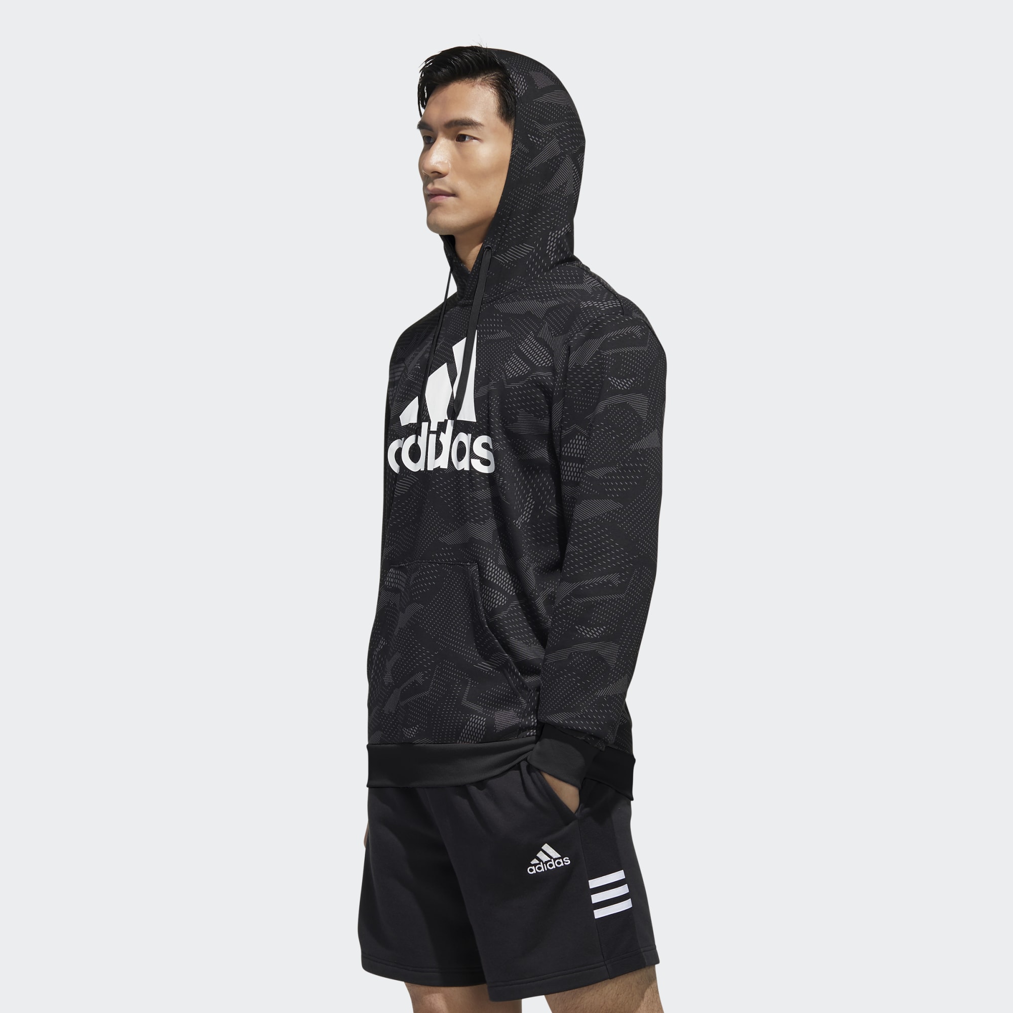 adidas Essentials Allover Print Hoodie - Black – Online Sneaker Store