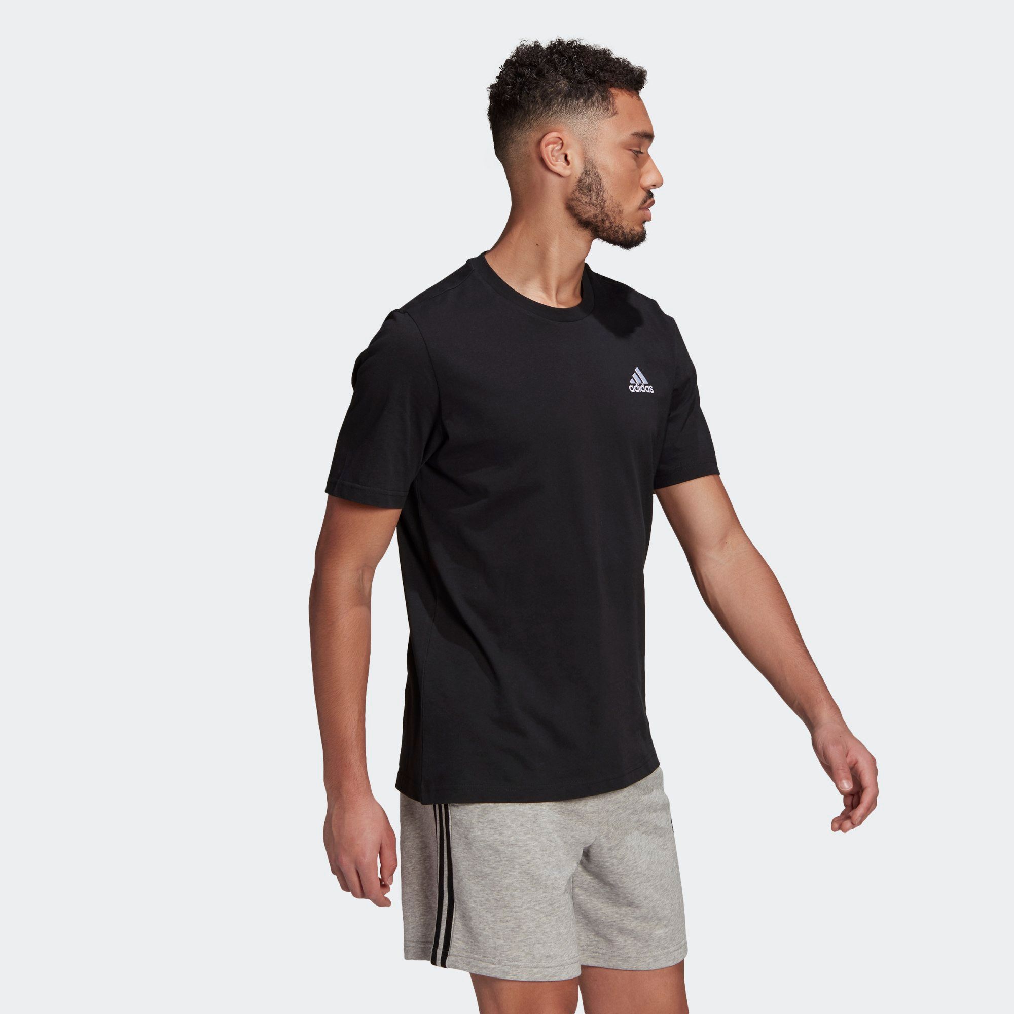 adidas Essentials Embroidered Small Logo Tee - Black – Online Sneaker Store
