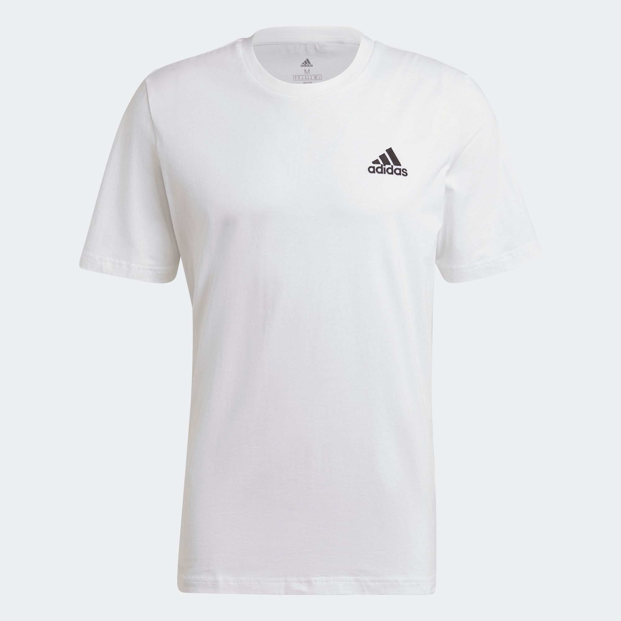  adidas Essentials Embroidered Small Logo Tee - White 