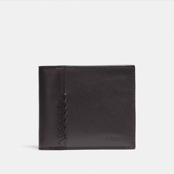  Coach 3-In-1 Wallet With Baseball Stitch - Black 