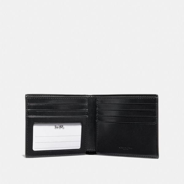  Coach ID Billfold Wallet In Signature Canvas Pac-Man Coach Script 