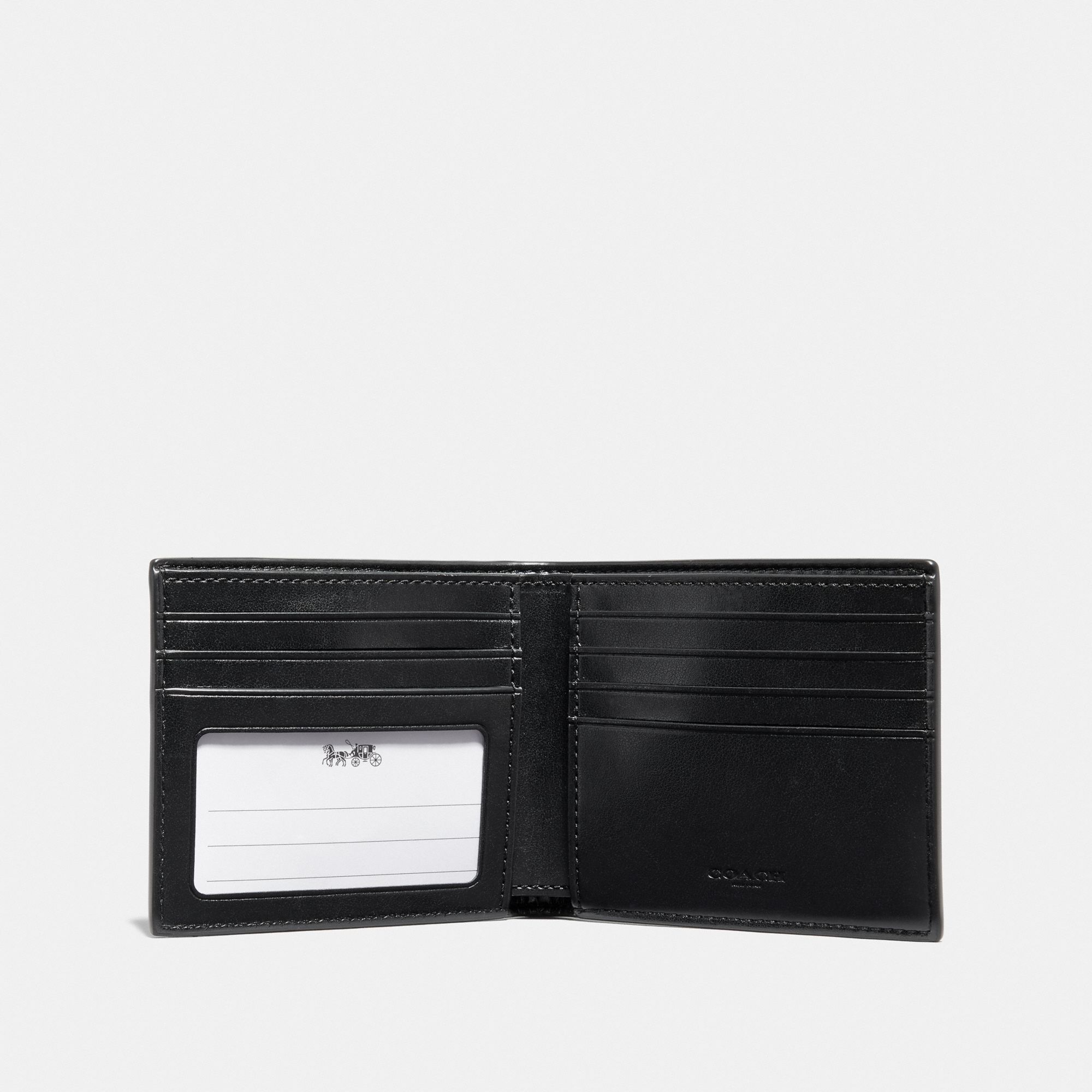  Coach ID Billfold Wallet In Signature Canvas Pac-Man Coach Script 