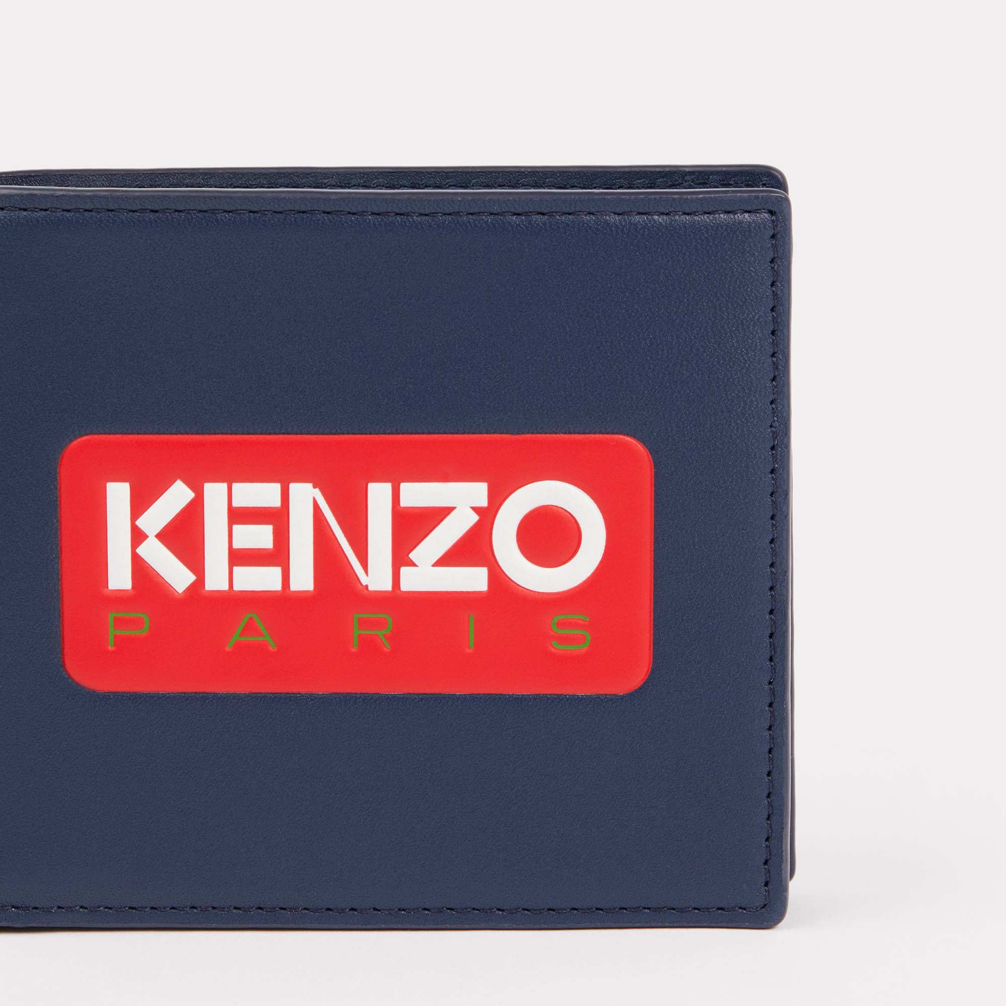 KENZO Paris Leather Wallet Navy Online Sneaker Store