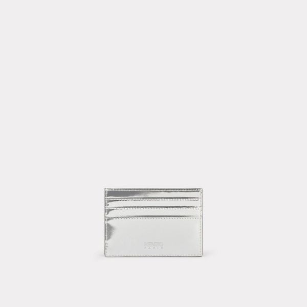  KENZO Paris Leather Card Holder - Silver 