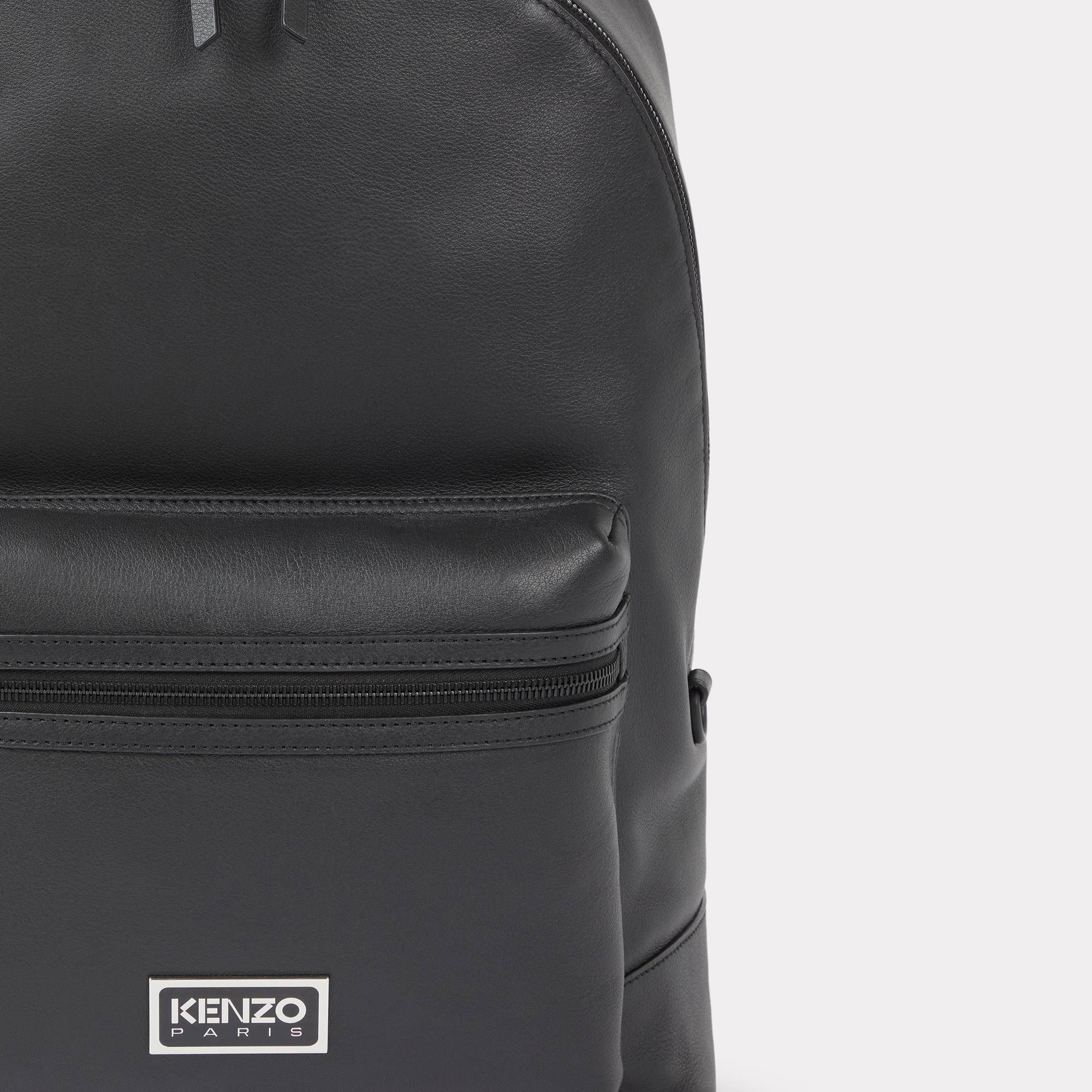  'KENZOGRAPHY' Leather Backpack - Black 