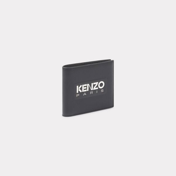  'KENZO Emboss' Leather Wallet - Black 