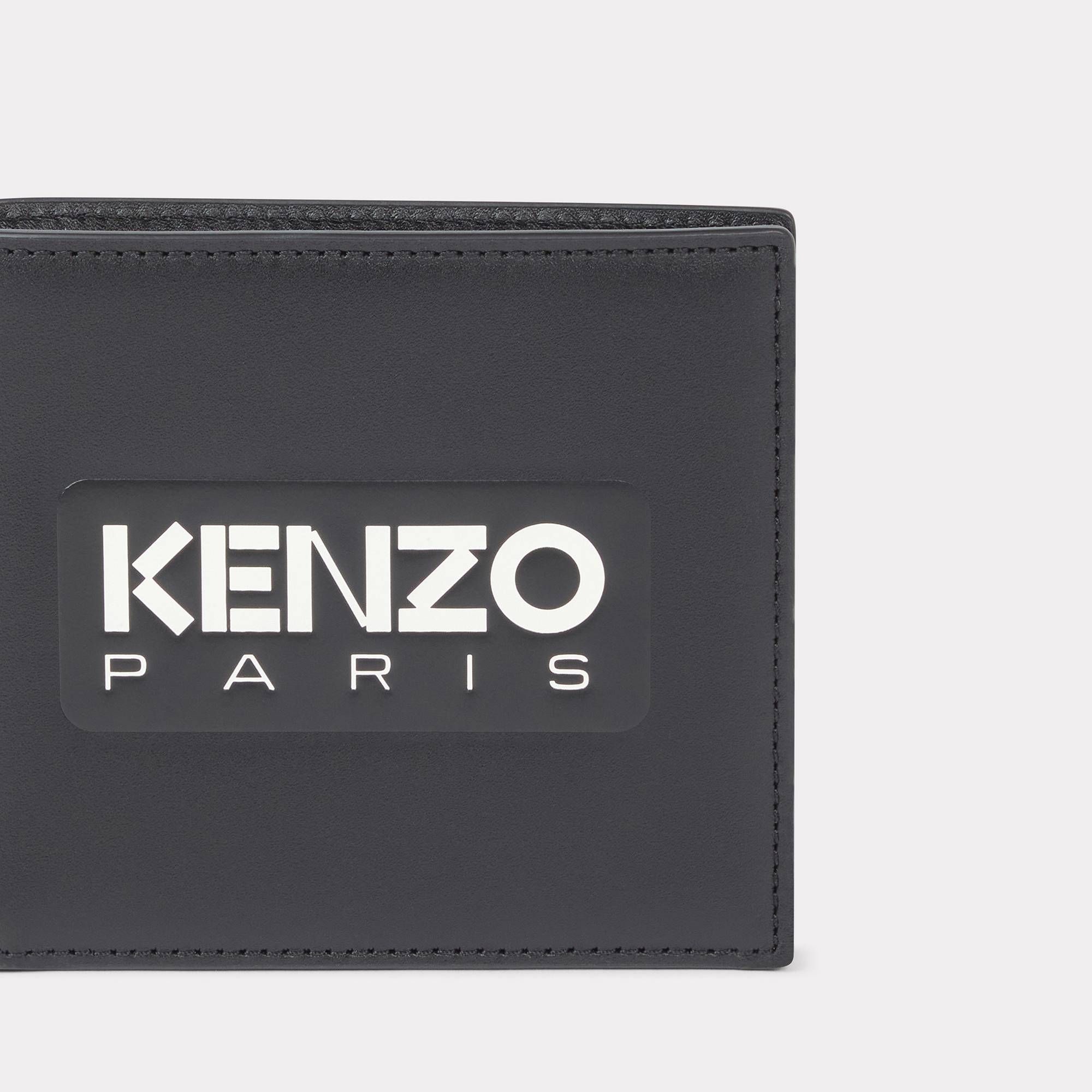  'KENZO Emboss' Leather Wallet - Black 