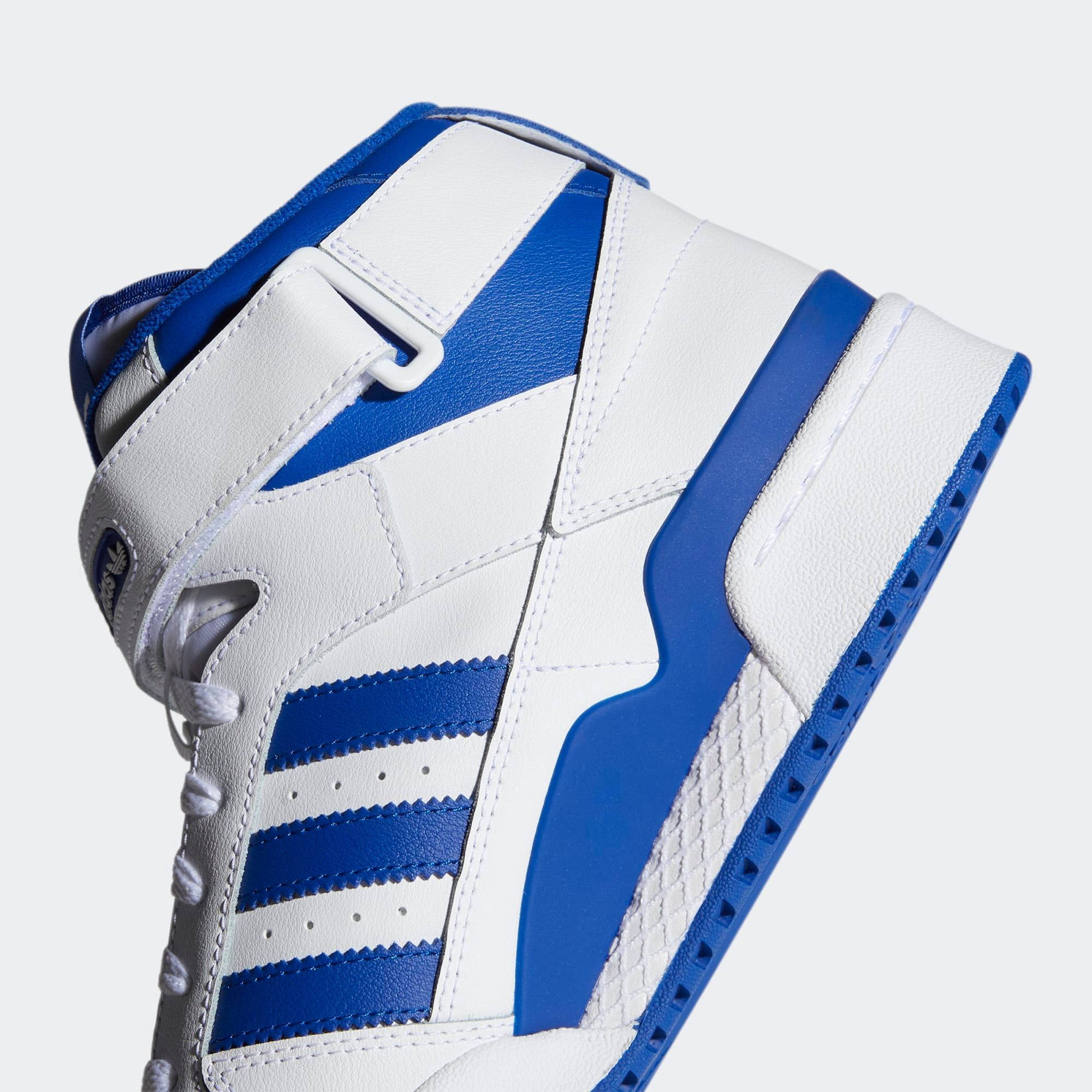  adidas Forum Mid - White / Royal Blue 