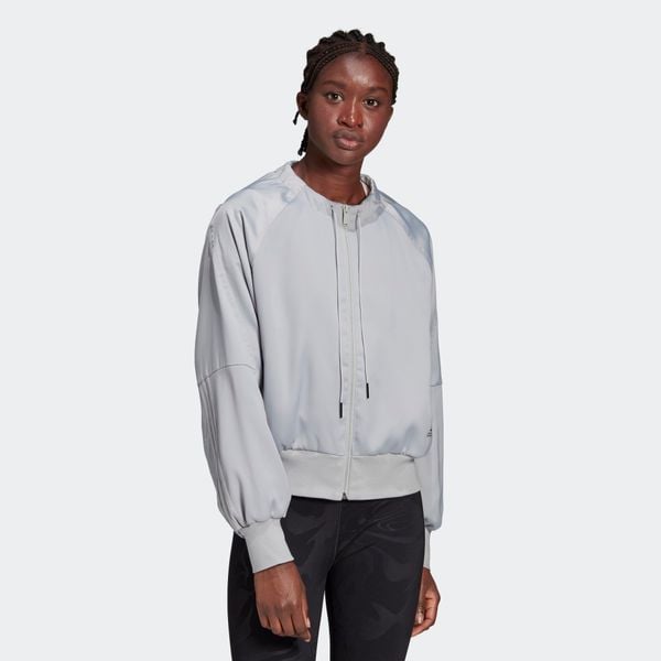  adidas Glam On Bomber Jacket - Grey Two 