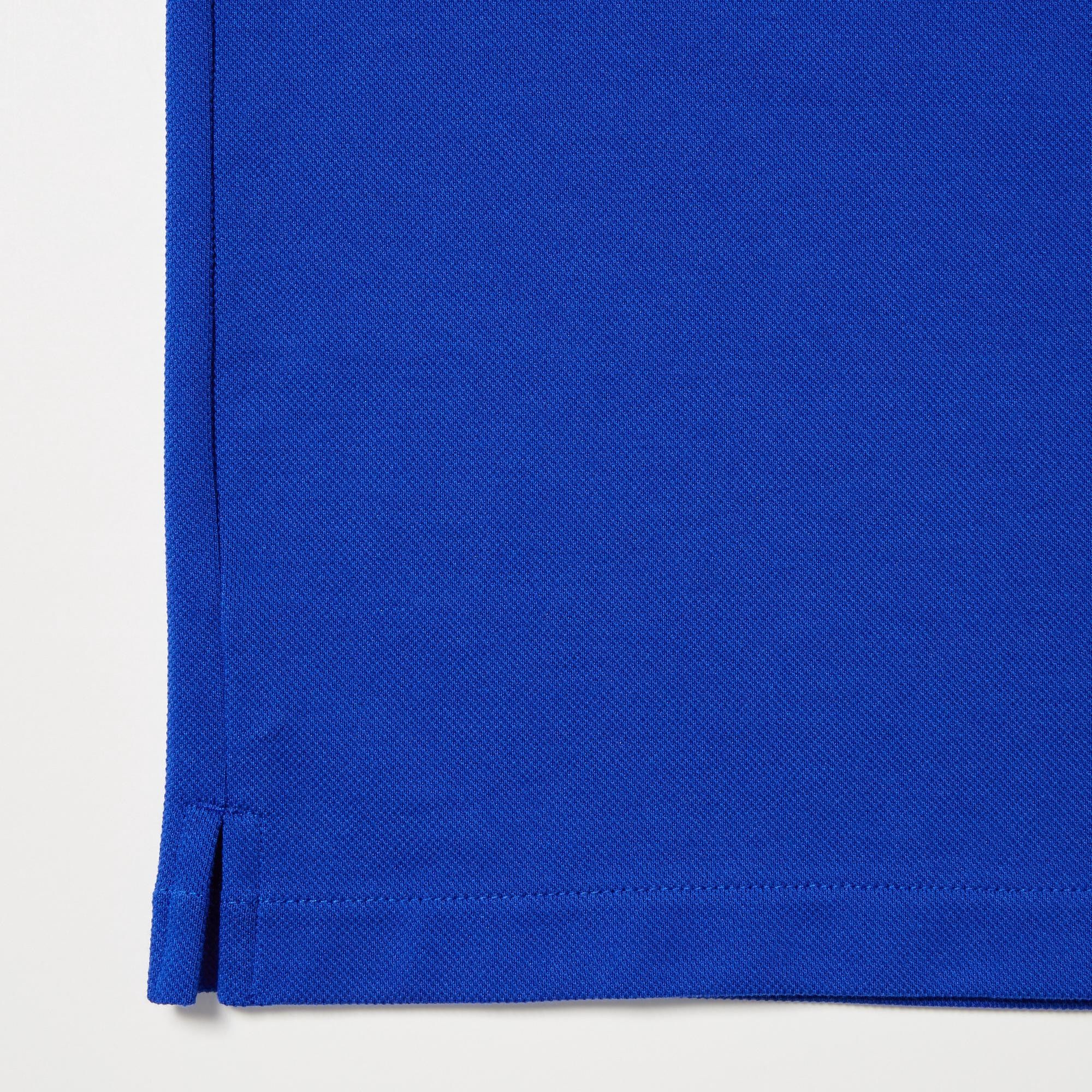  Uniqlo Dry Pique Short Sleeve Polo Shirt - Blue 