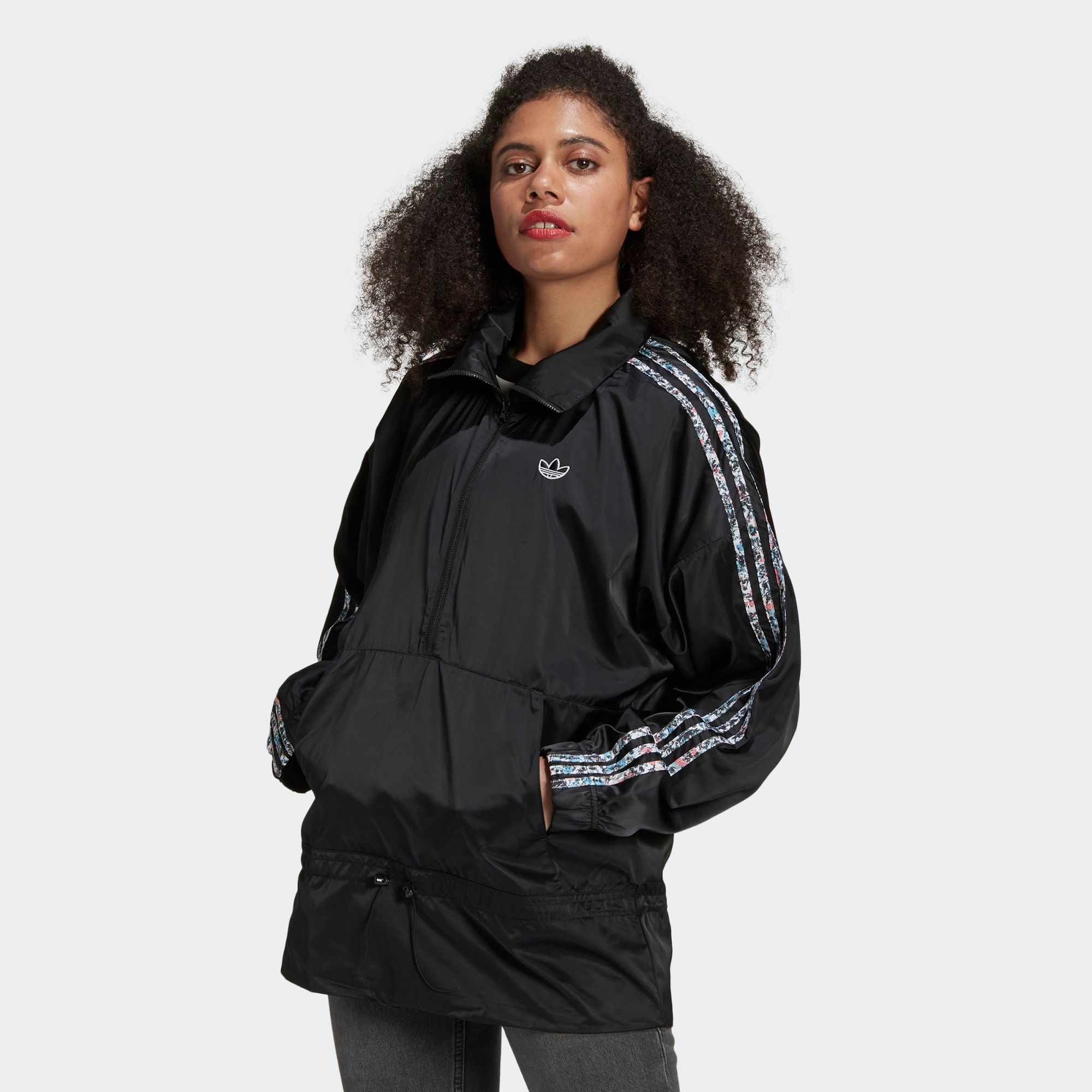  adidas Half-Zip Windbreaker - Black 