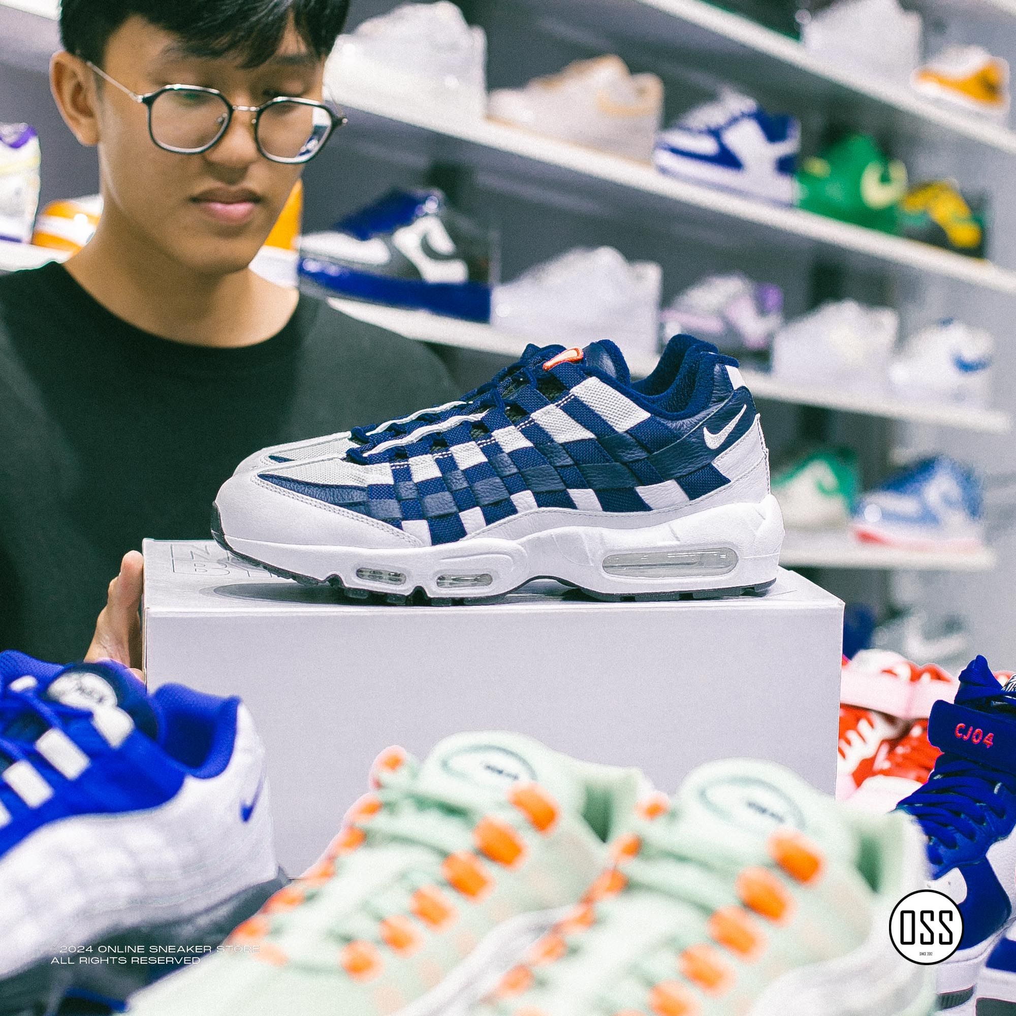  Nike Air Max 95 By You - White / Navy 