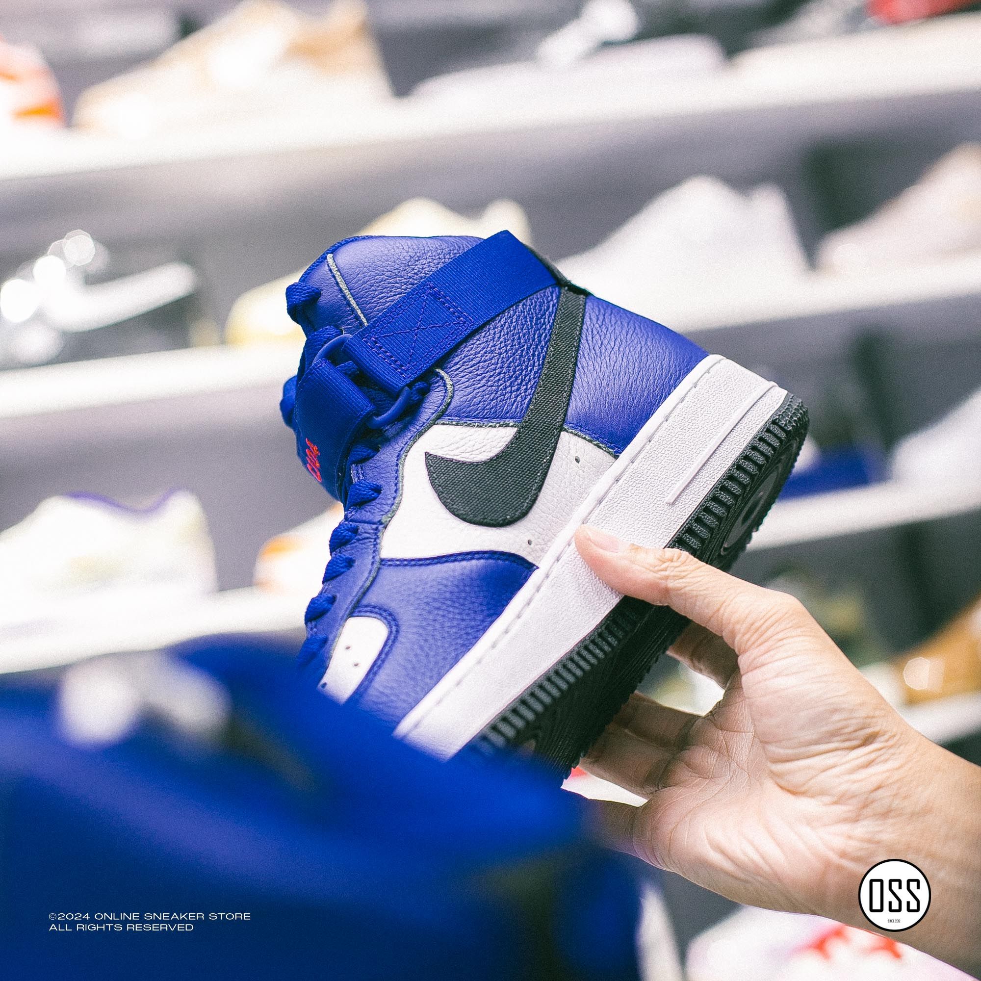  Nike Air Force 1 High By You - White Royal 