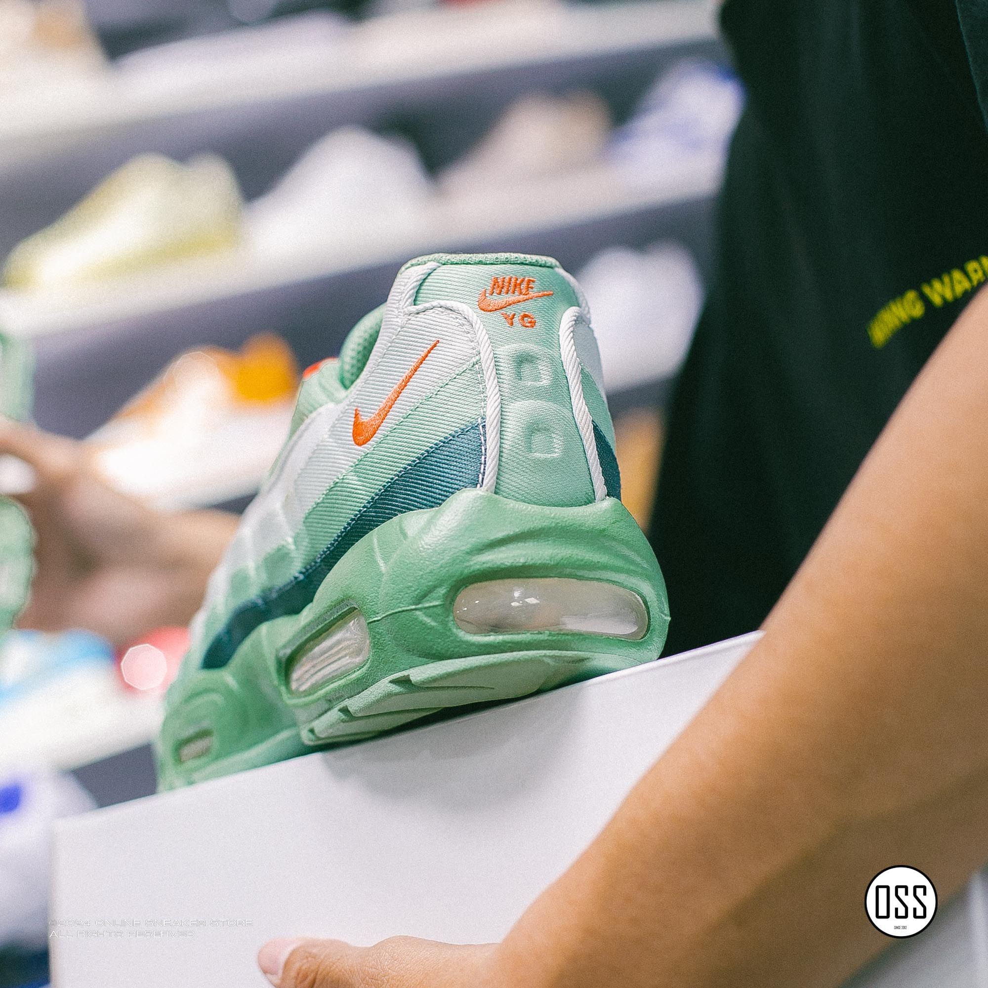  Nike Air Max 95 By You - Green / Grey / Orange 