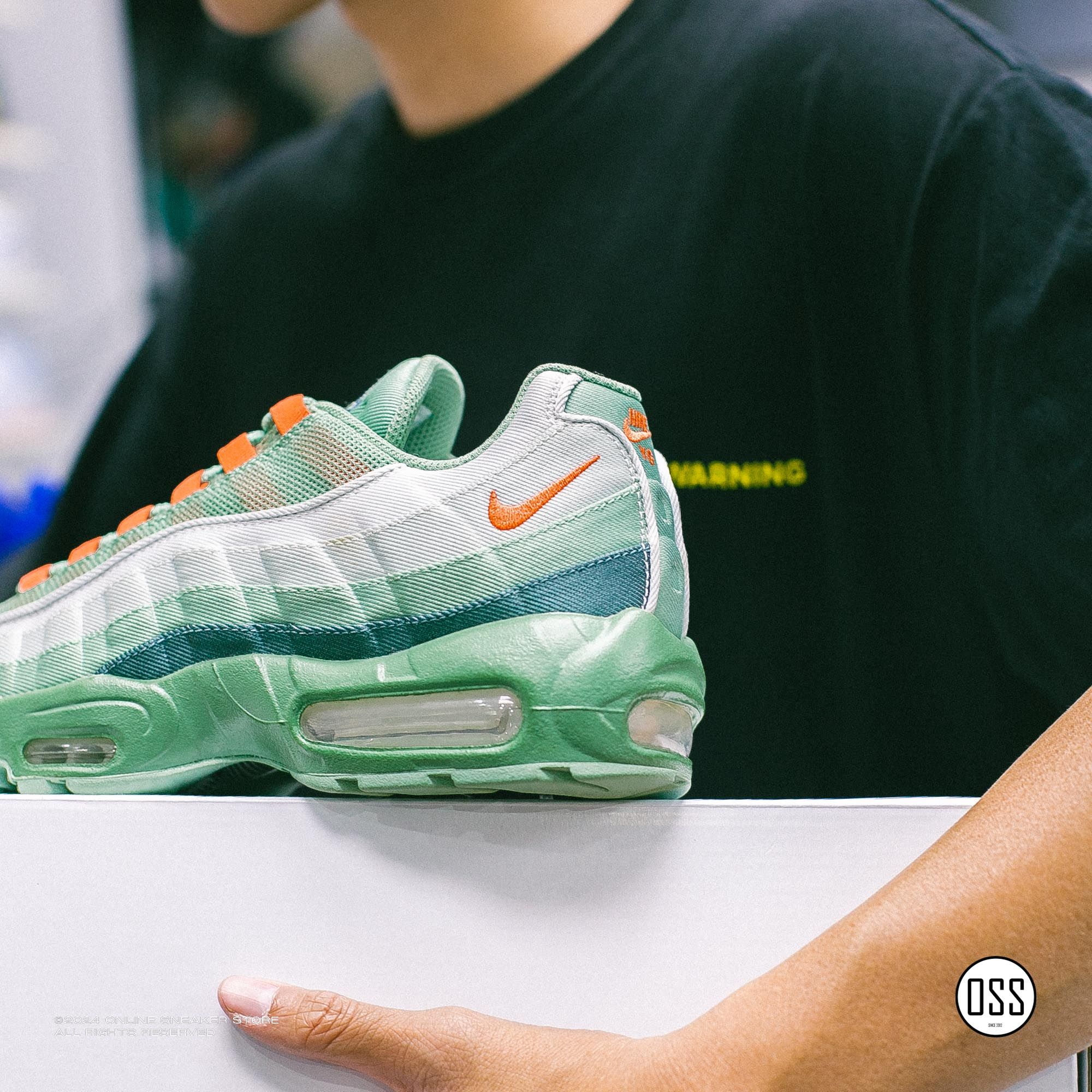  Nike Air Max 95 By You - Green / Grey / Orange 