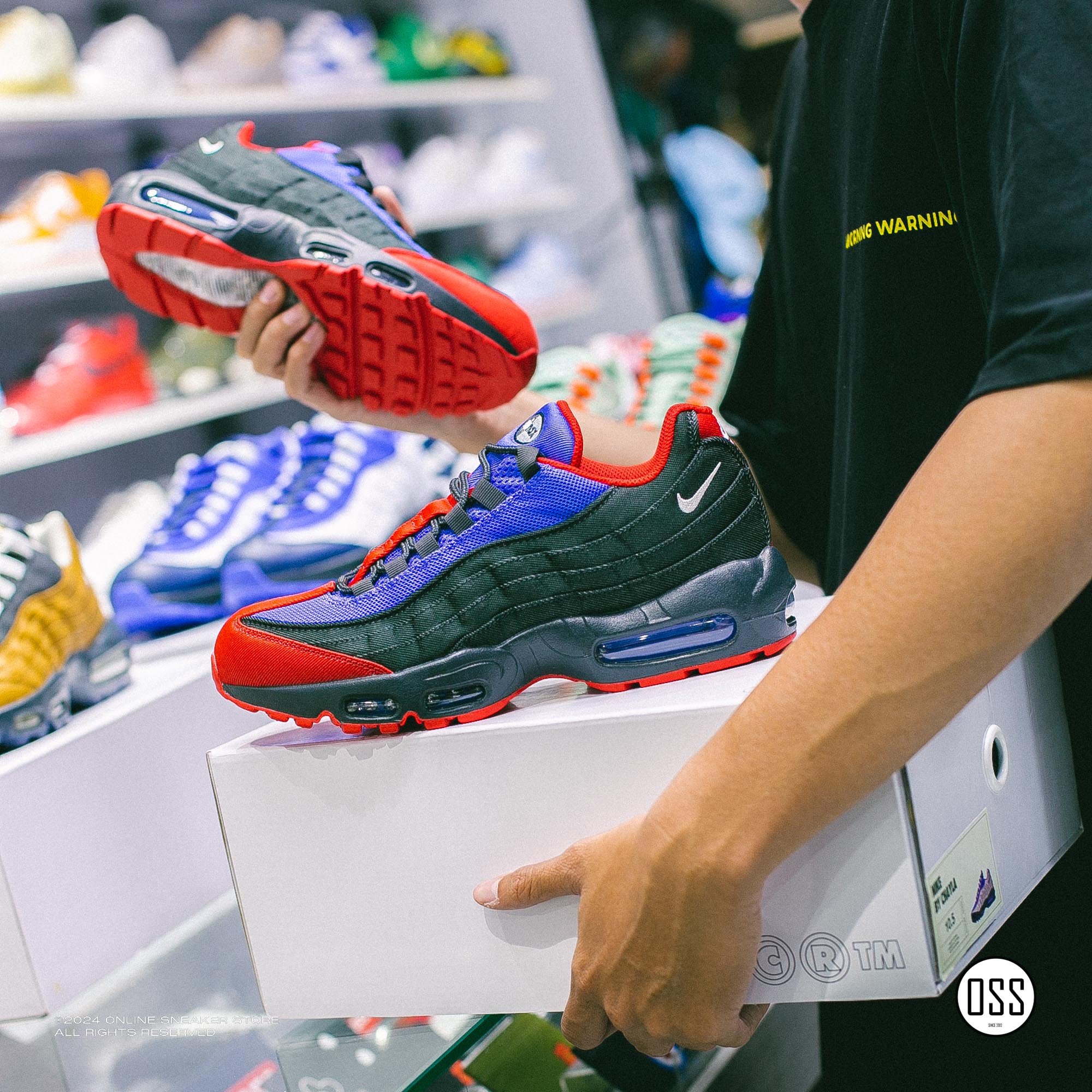 air max 95 blue and red