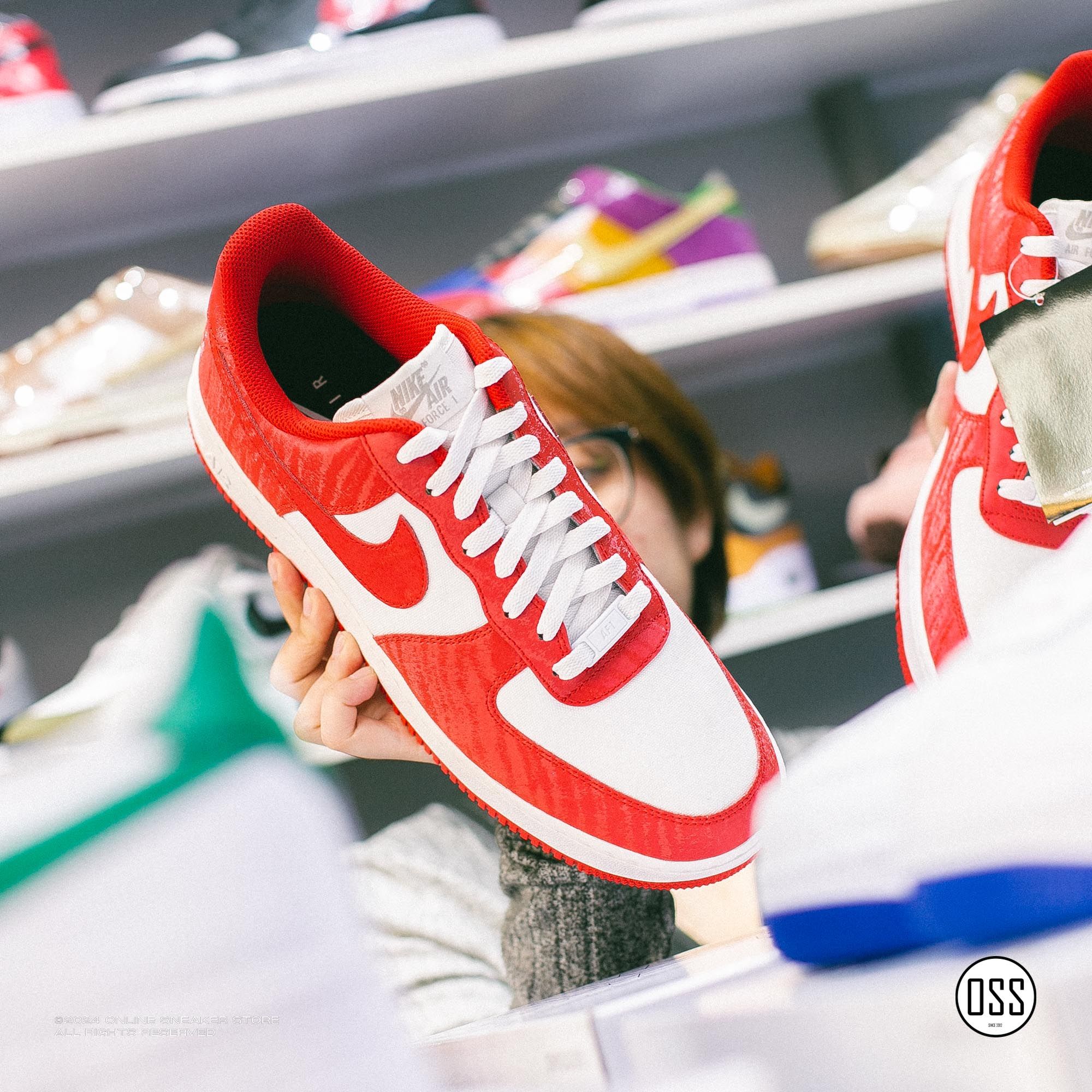  Nike Air Force 1 Low By You - Red / White 