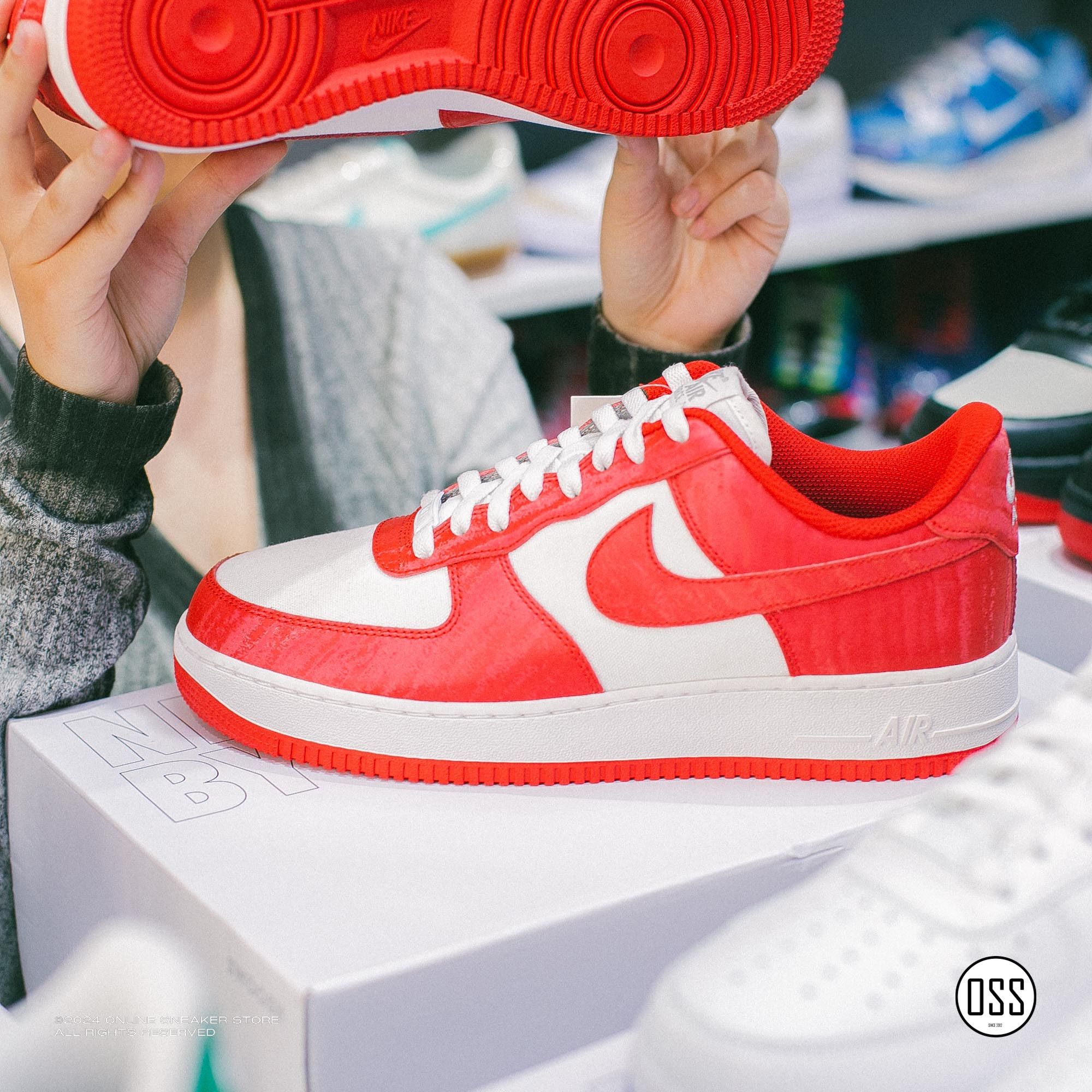 Nike Air Force 1 Low By You Red White Online Sneaker Store