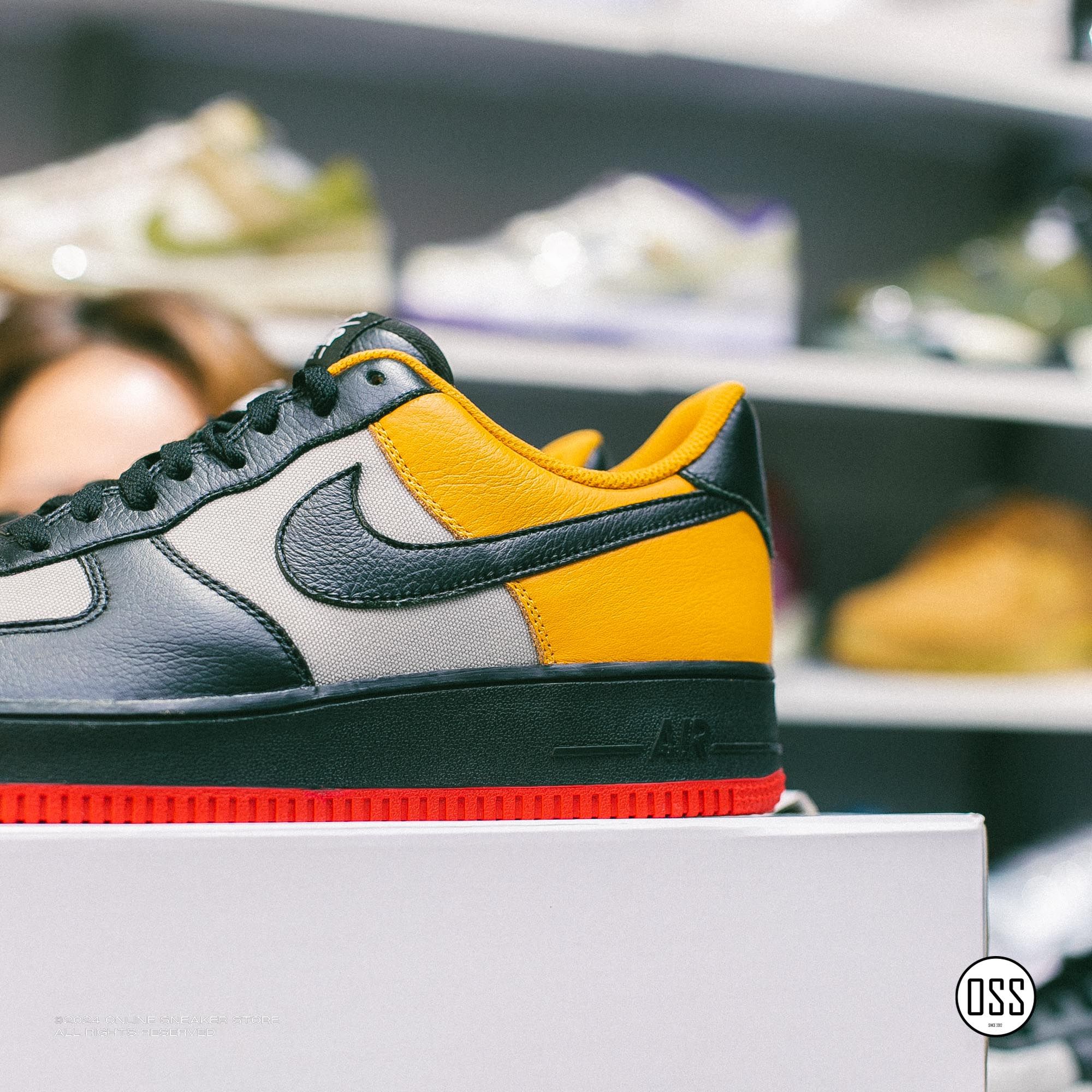  Nike Air Force 1 Low By You - Black / Grey / Yellow 